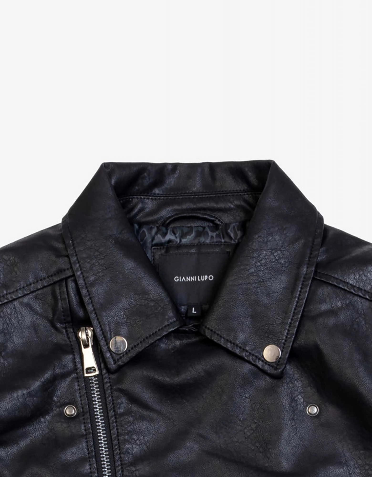 Gianni Lupo Faux leather jacket black — photo 2 of 4