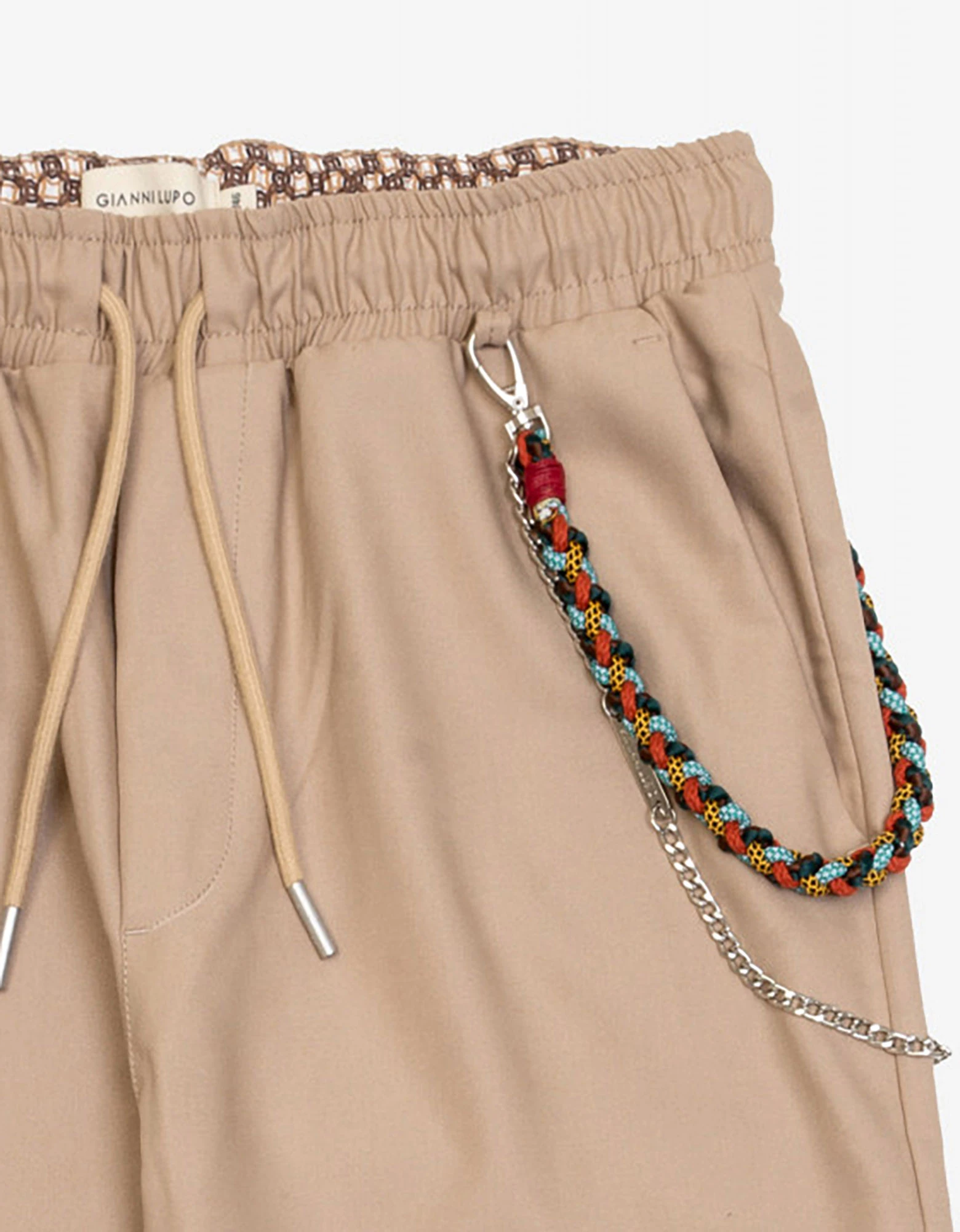 Gianni Lupo Comfortfit drawstring trouser beige — photo 2 of 3