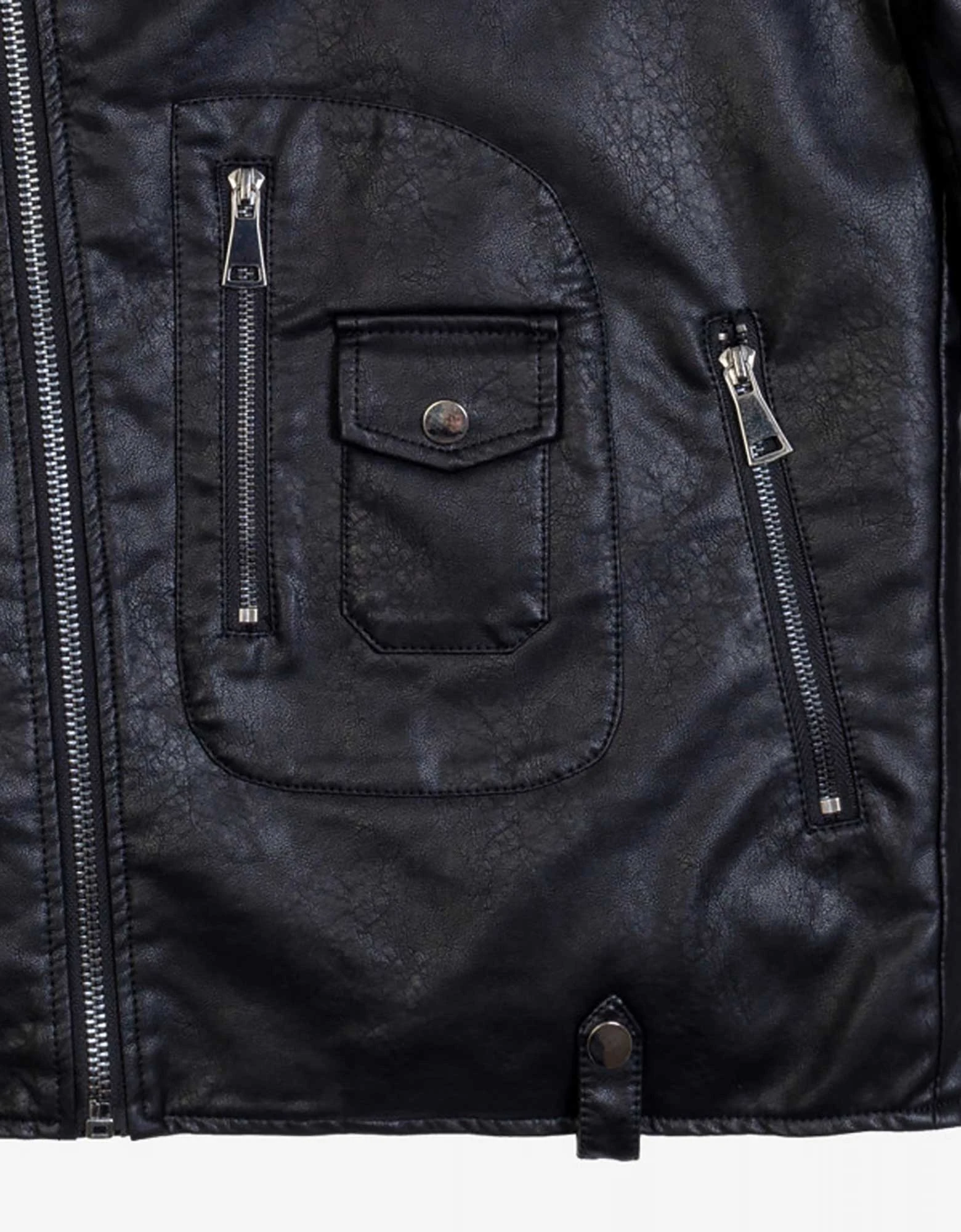 Gianni Lupo Faux leather jacket black — photo 3 of 4