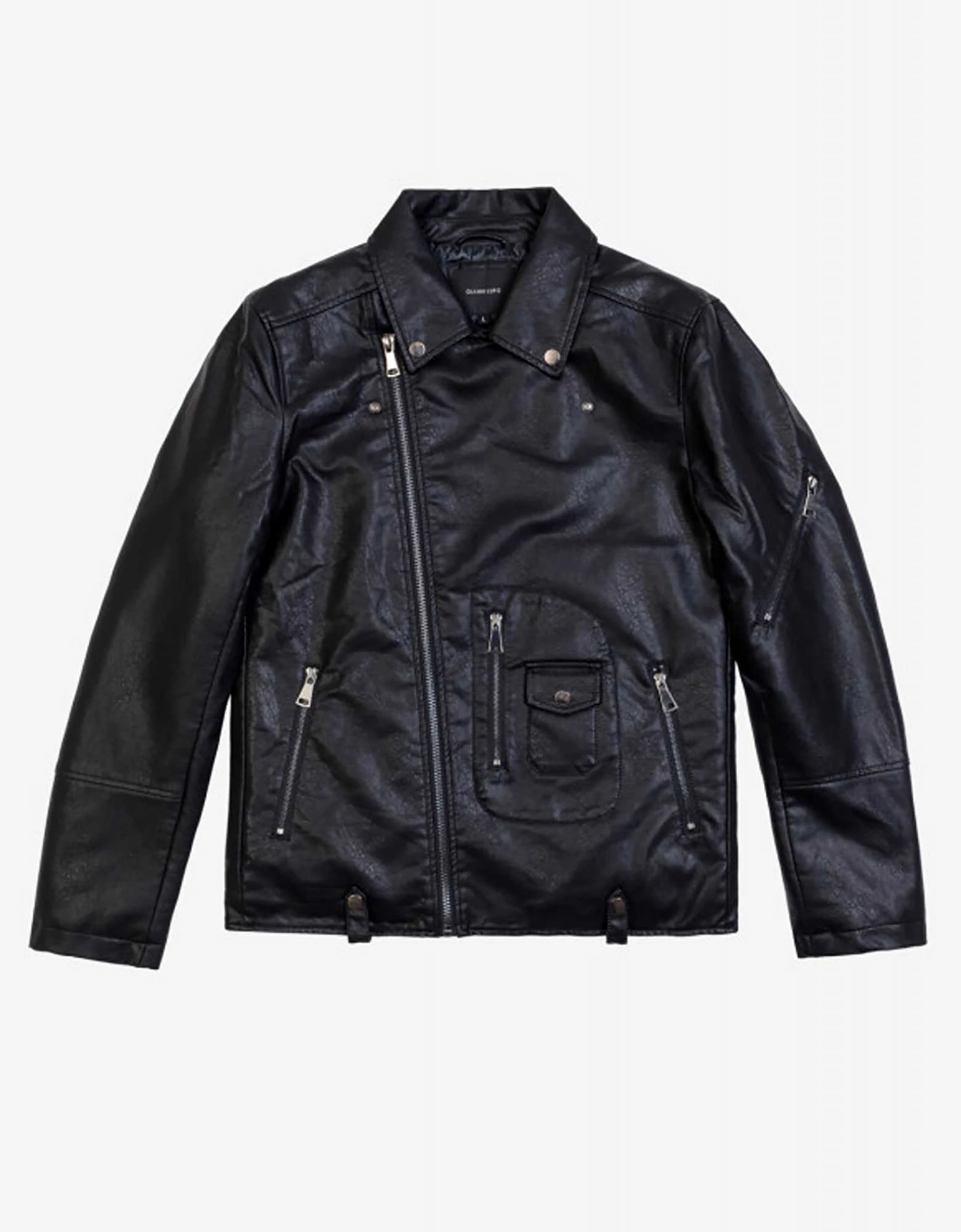 Gianni Lupo Faux leather jacket black — photo 1 of 4
