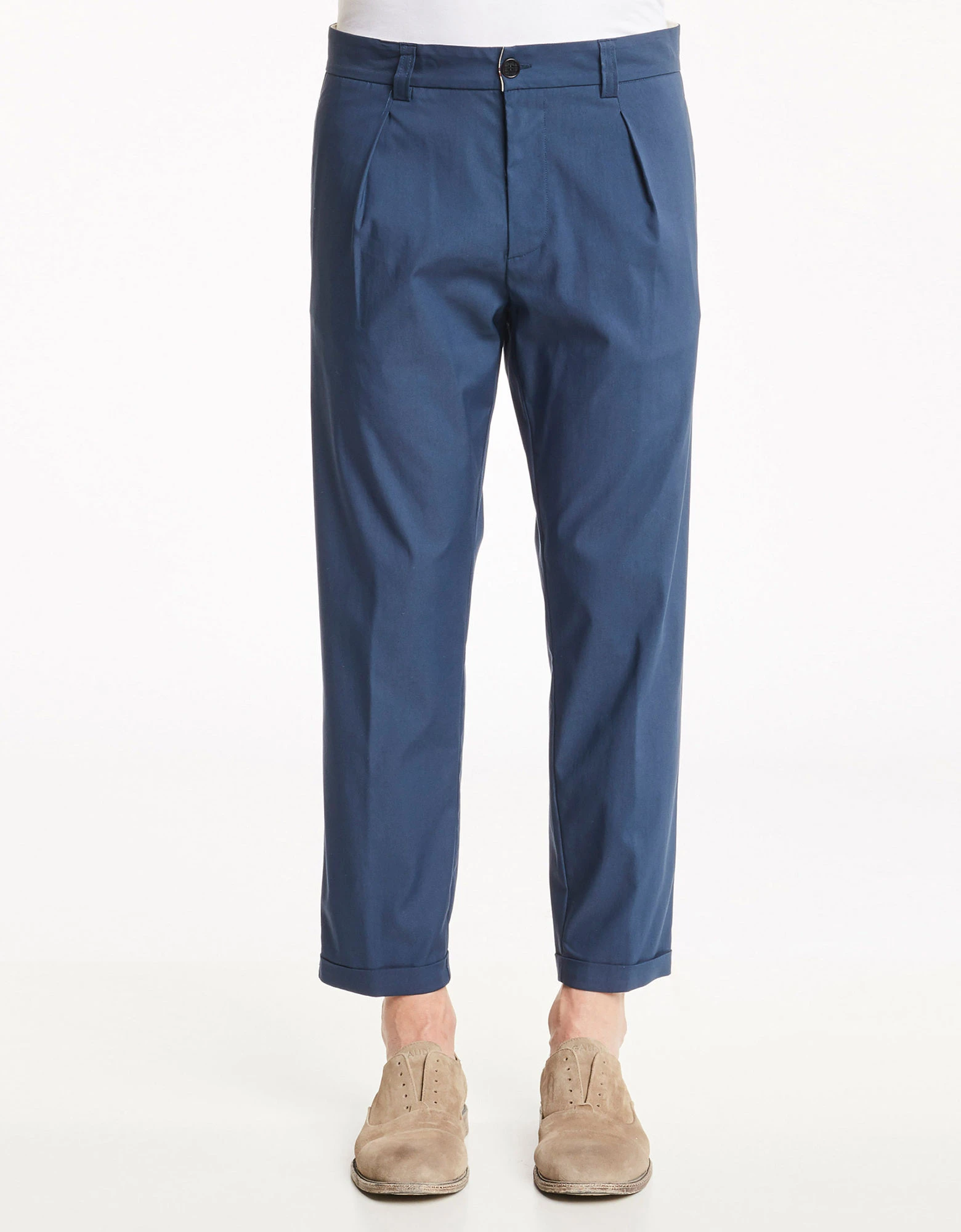 Chino trousers  pleats blue — Gaudi