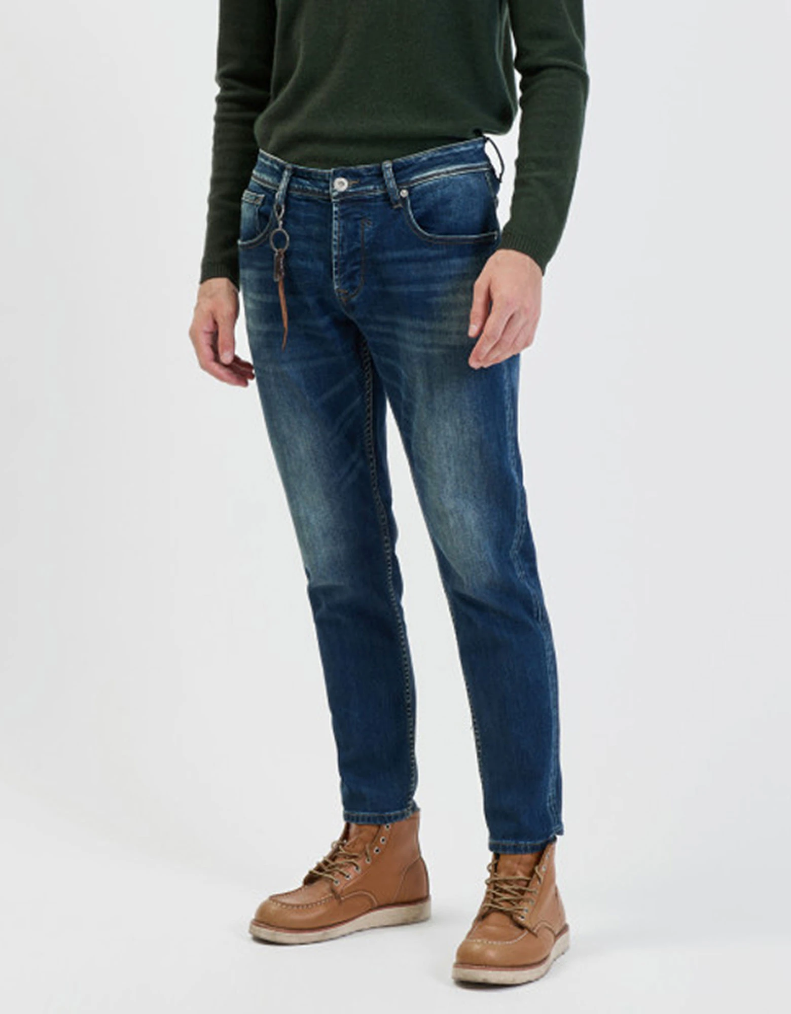Gianni Lupo Kevin chain medium wash jeans — φωτογραφία 2 από 4
