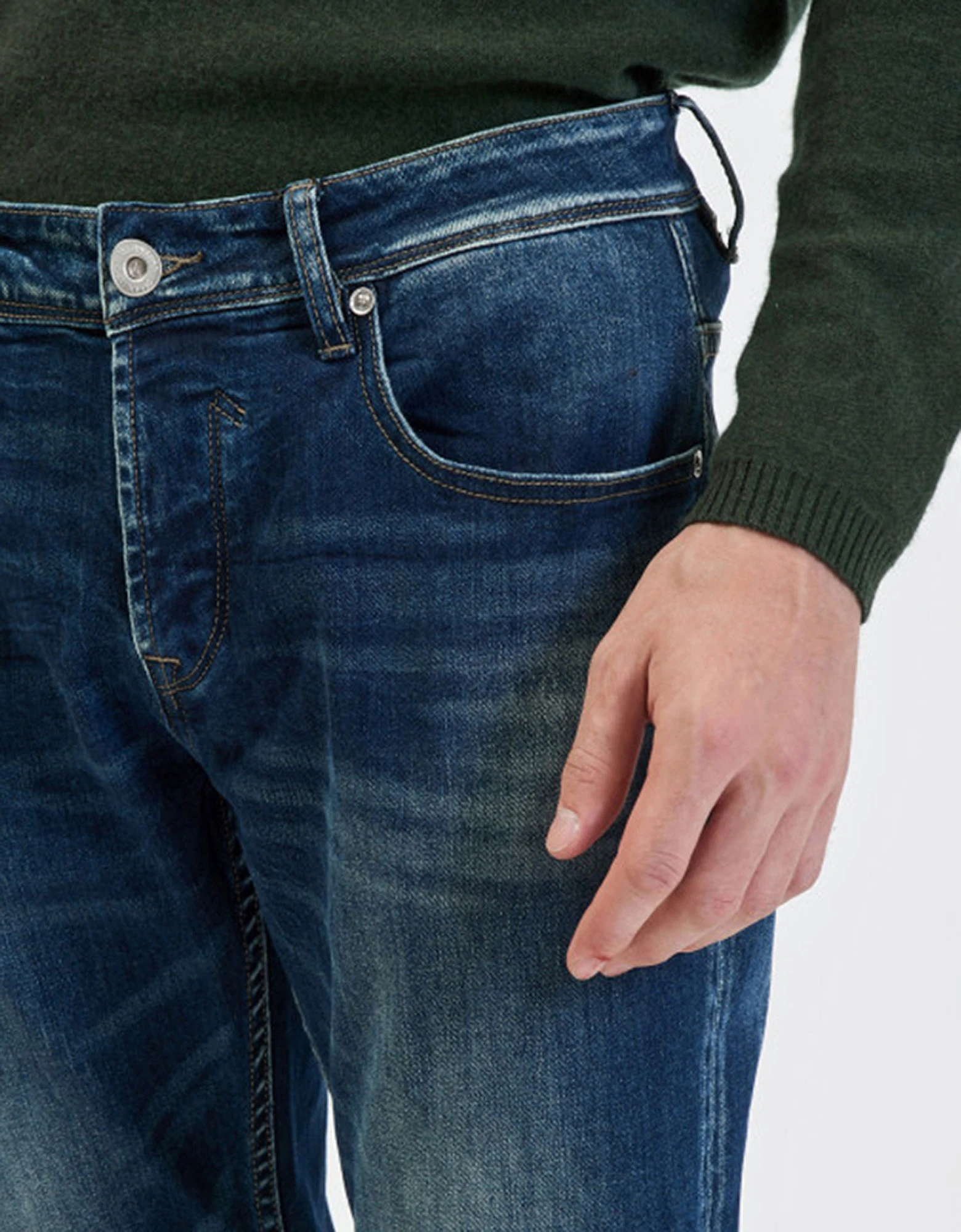 Gianni Lupo Kevin chain medium wash jeans — φωτογραφία 4 από 4