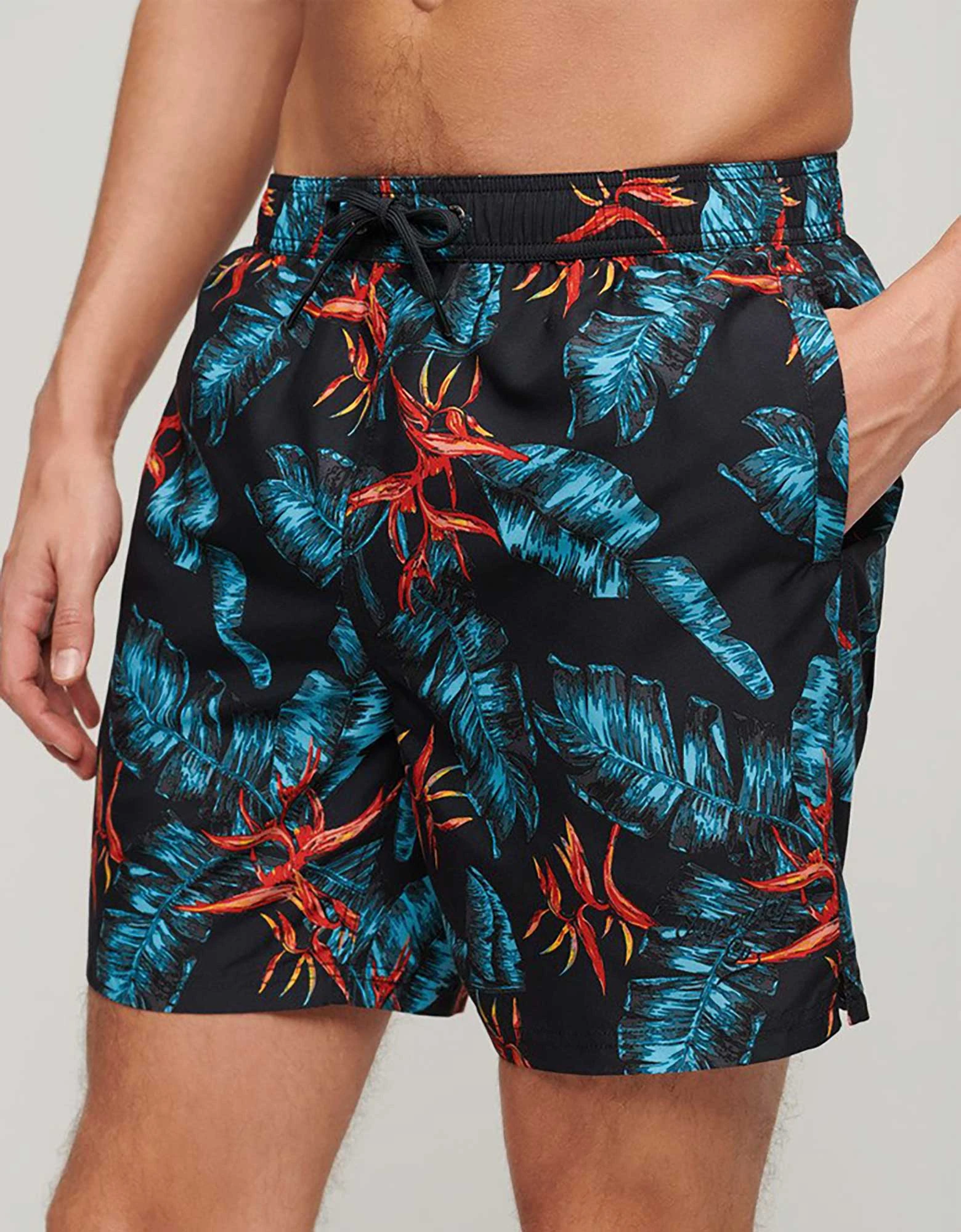 Superdry Hawaiian print swim short dark navy fire — φωτογραφία 2 από 5