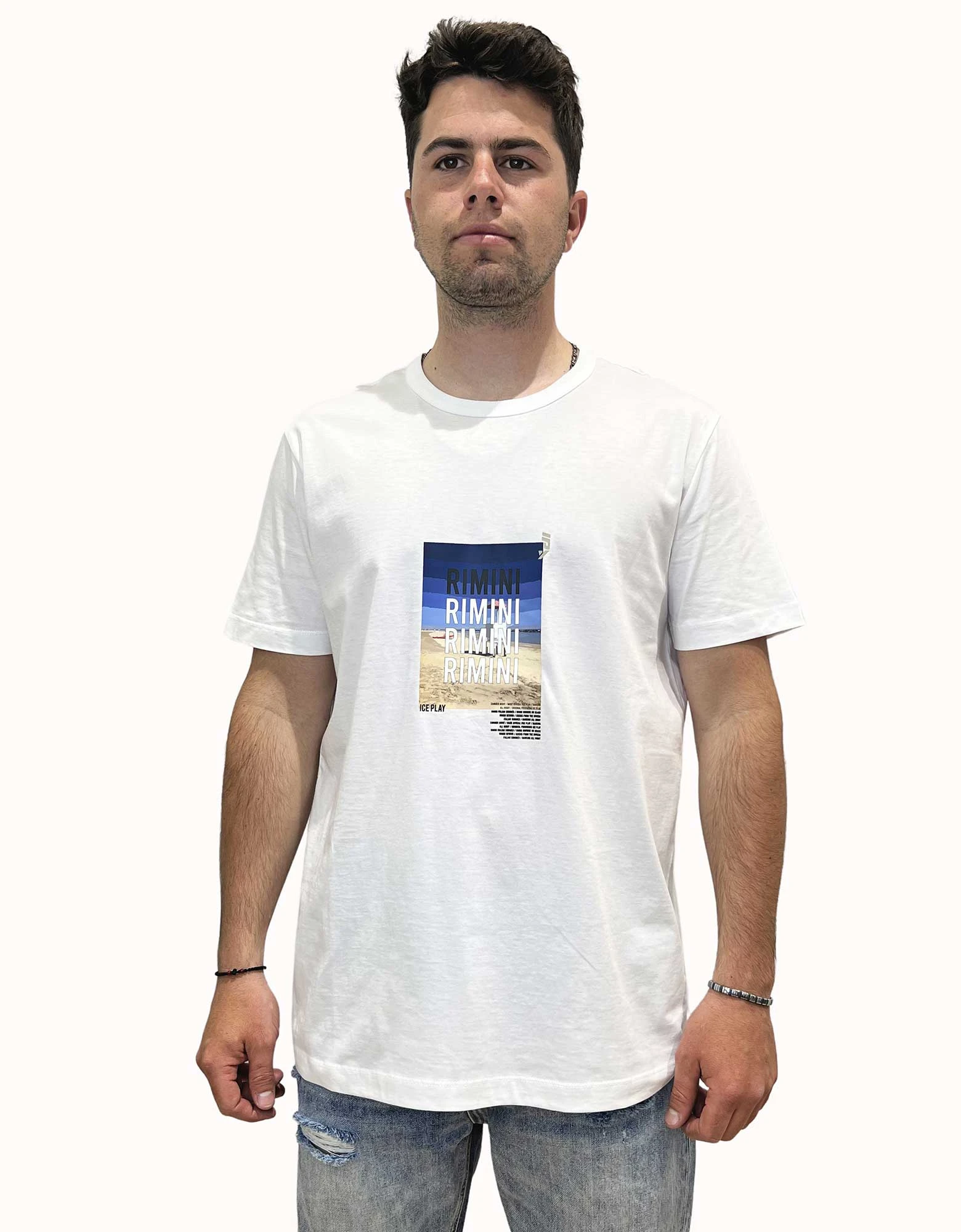 Rimini jersey t-shirt white — Ice Play