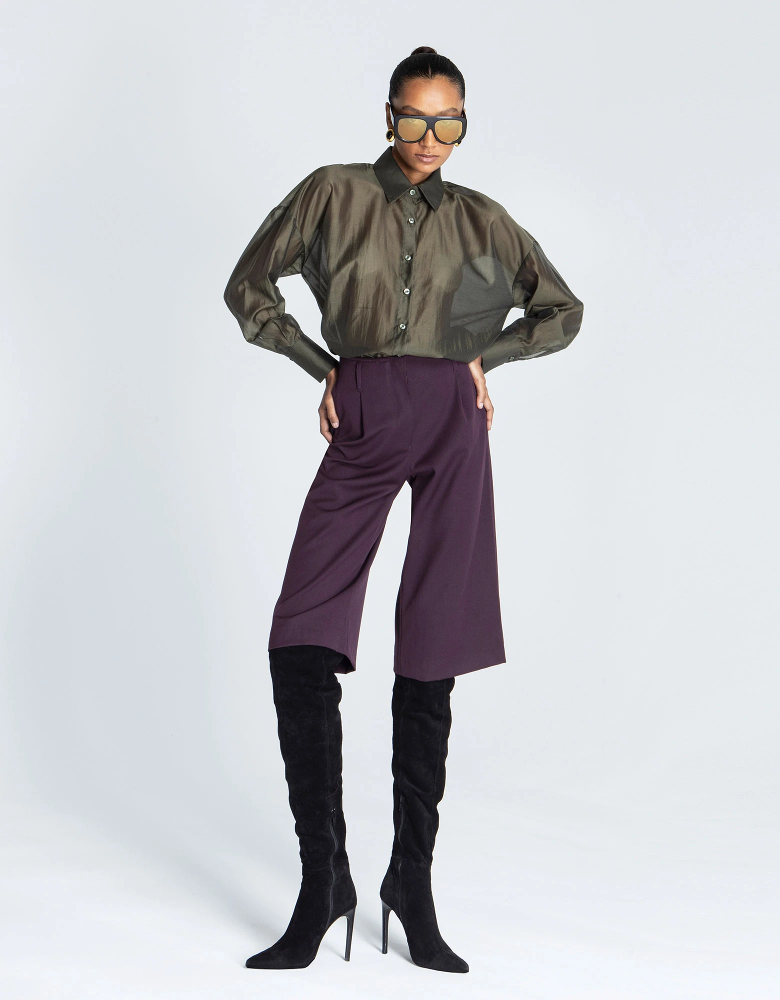 Helena bermuda shorts bordeaux — Foreveryoung