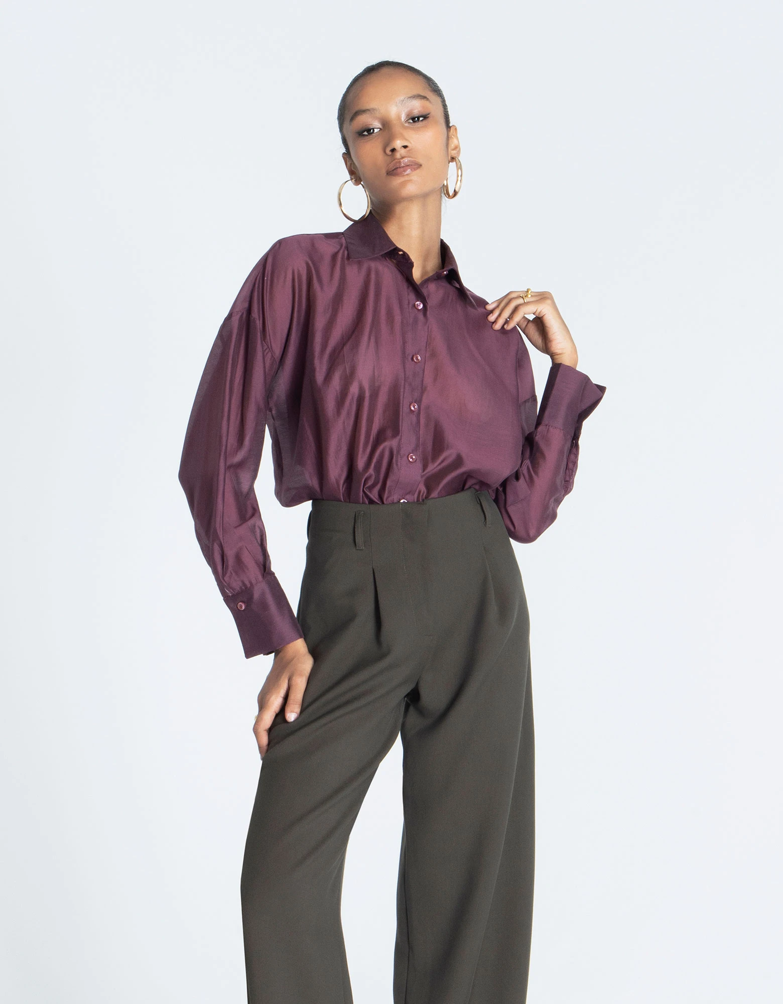 Vesper shirt bordeaux — Foreveryoung