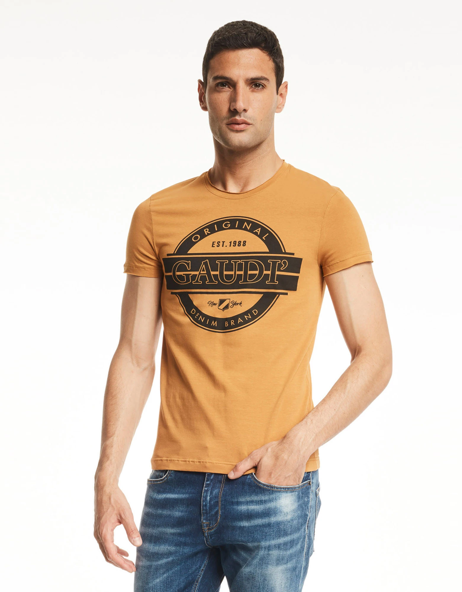 Short sleeve t-shirt yellow — Gaudi