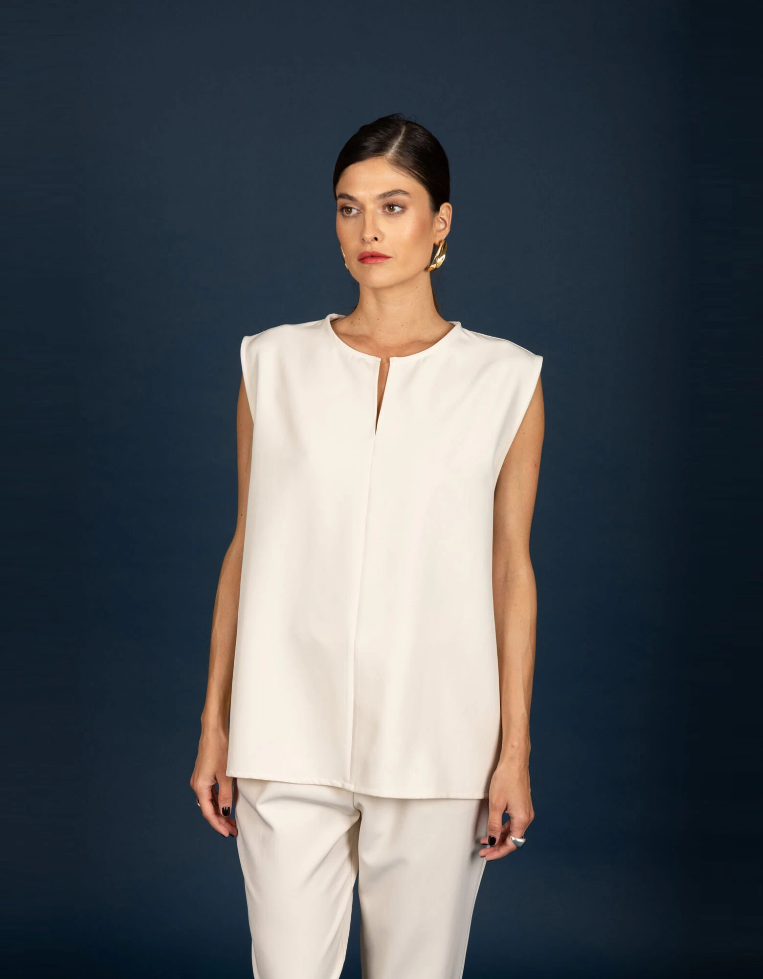 Marton oversize top vanilla — Chaton