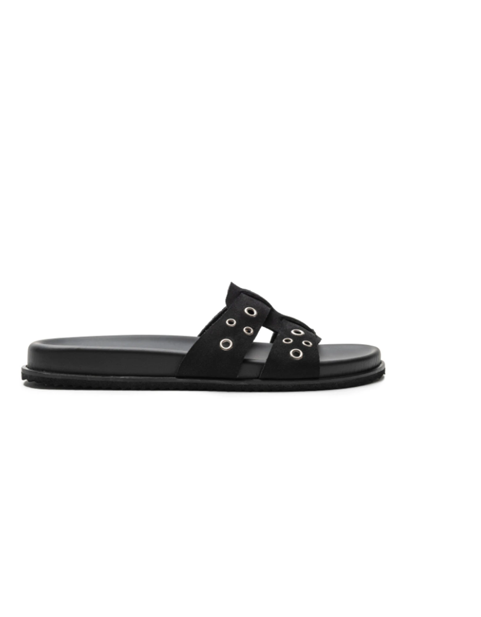 Black suede studded sandals 61306 — Ateneo