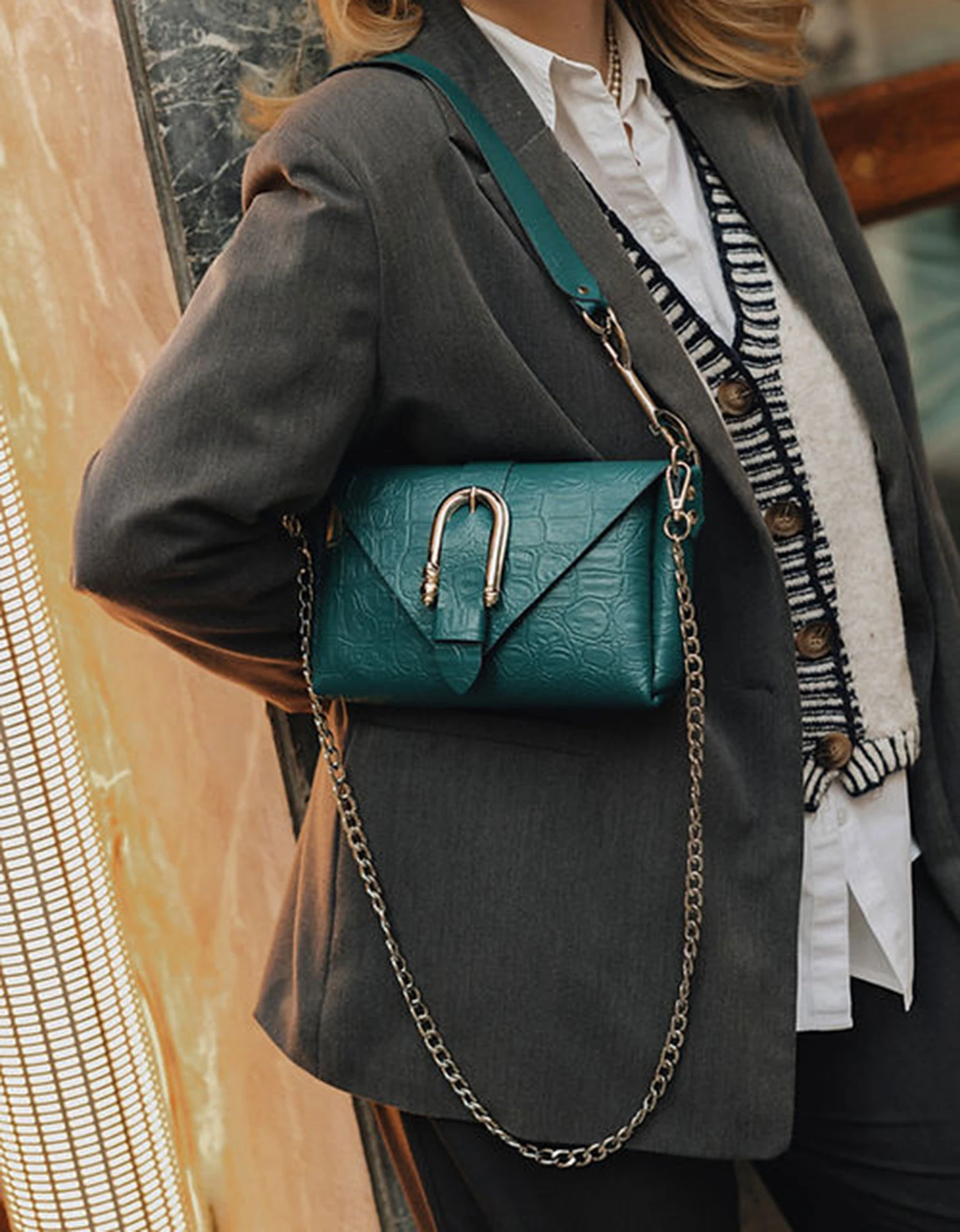 Move bag forest green nickel — Individual Art Leather