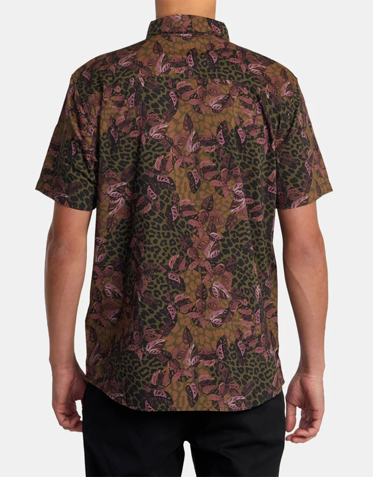 Rvca Anytime short sleeve animal printed floral shirt — photo 2 of 5