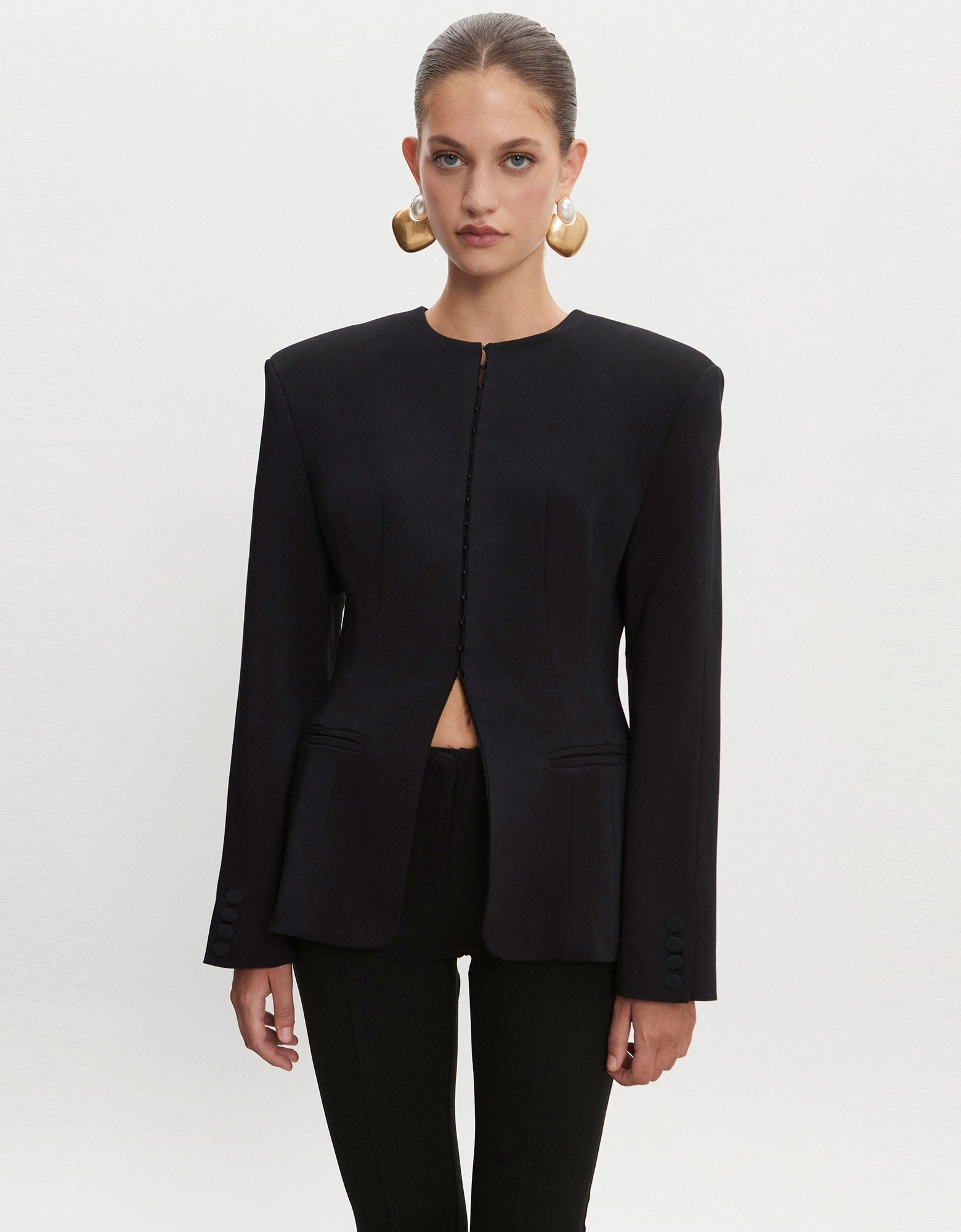 Hourglass blazer black — Nadia Rapti