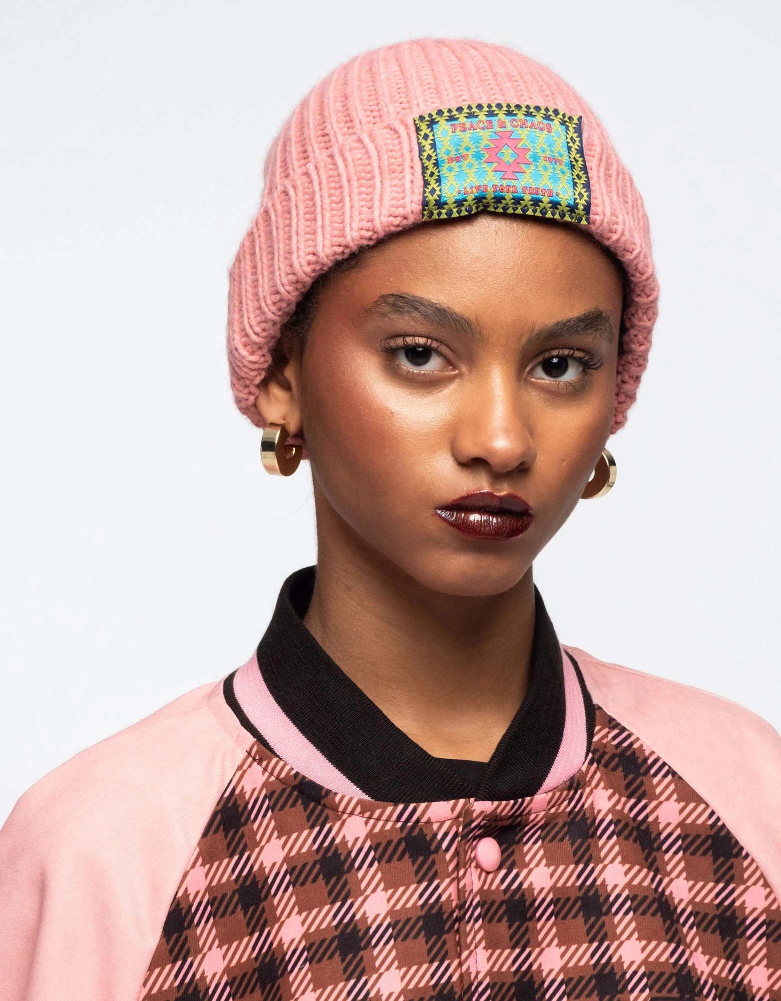 Candyfloss knit beanie pink — Peace and Chaos