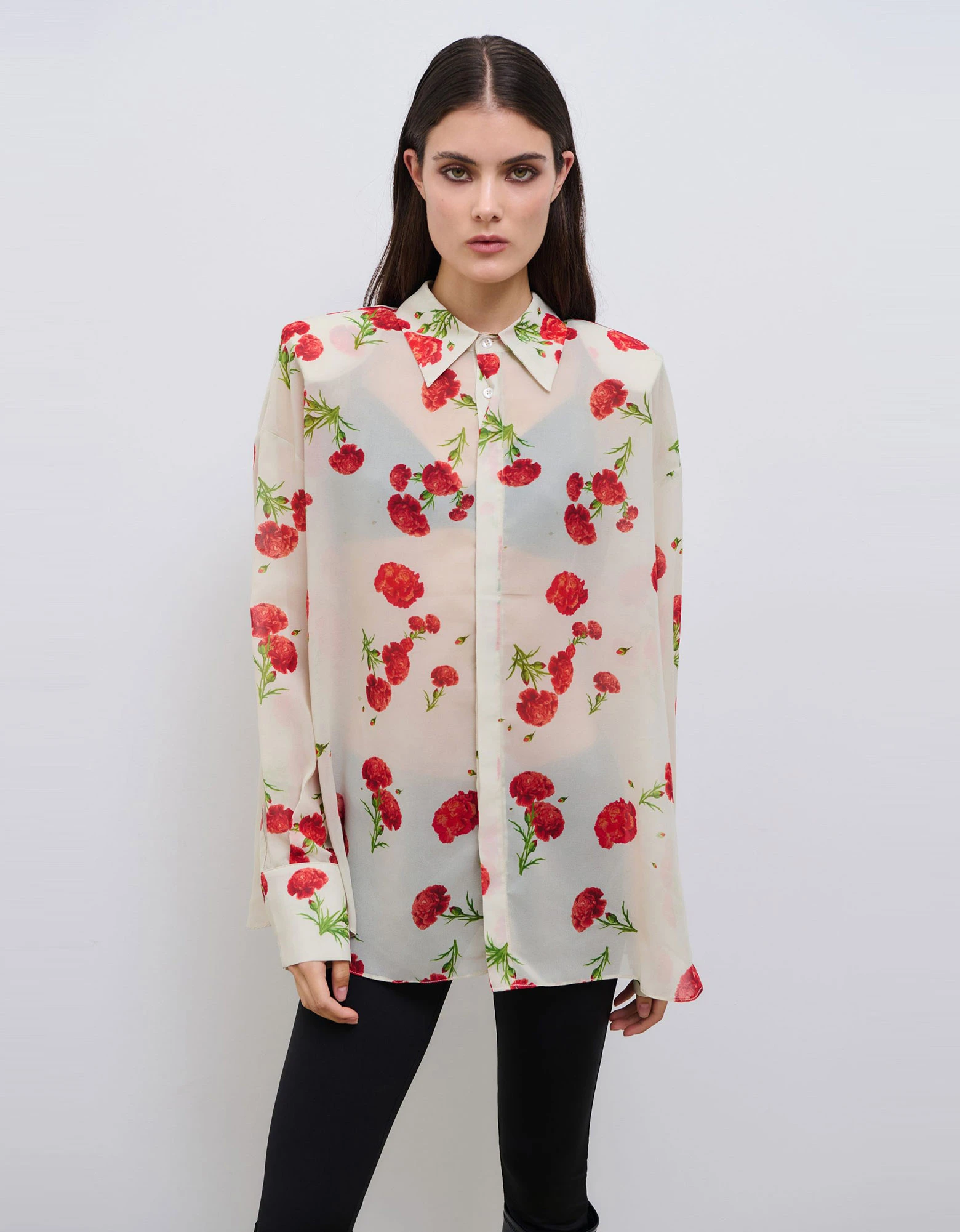 Carnation dream shirt ecru — Combos Knitwear