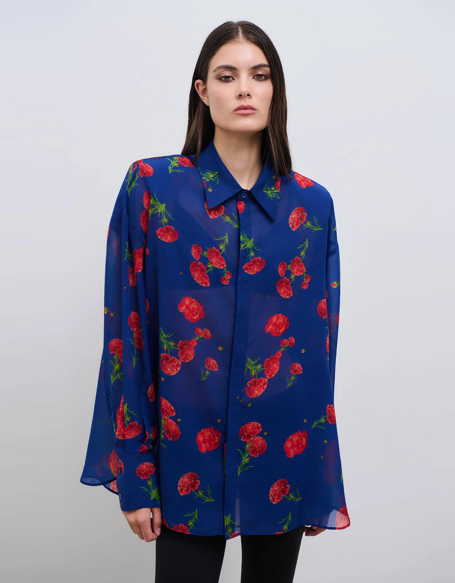 Carnation dream shirt blue — Combos Knitwear