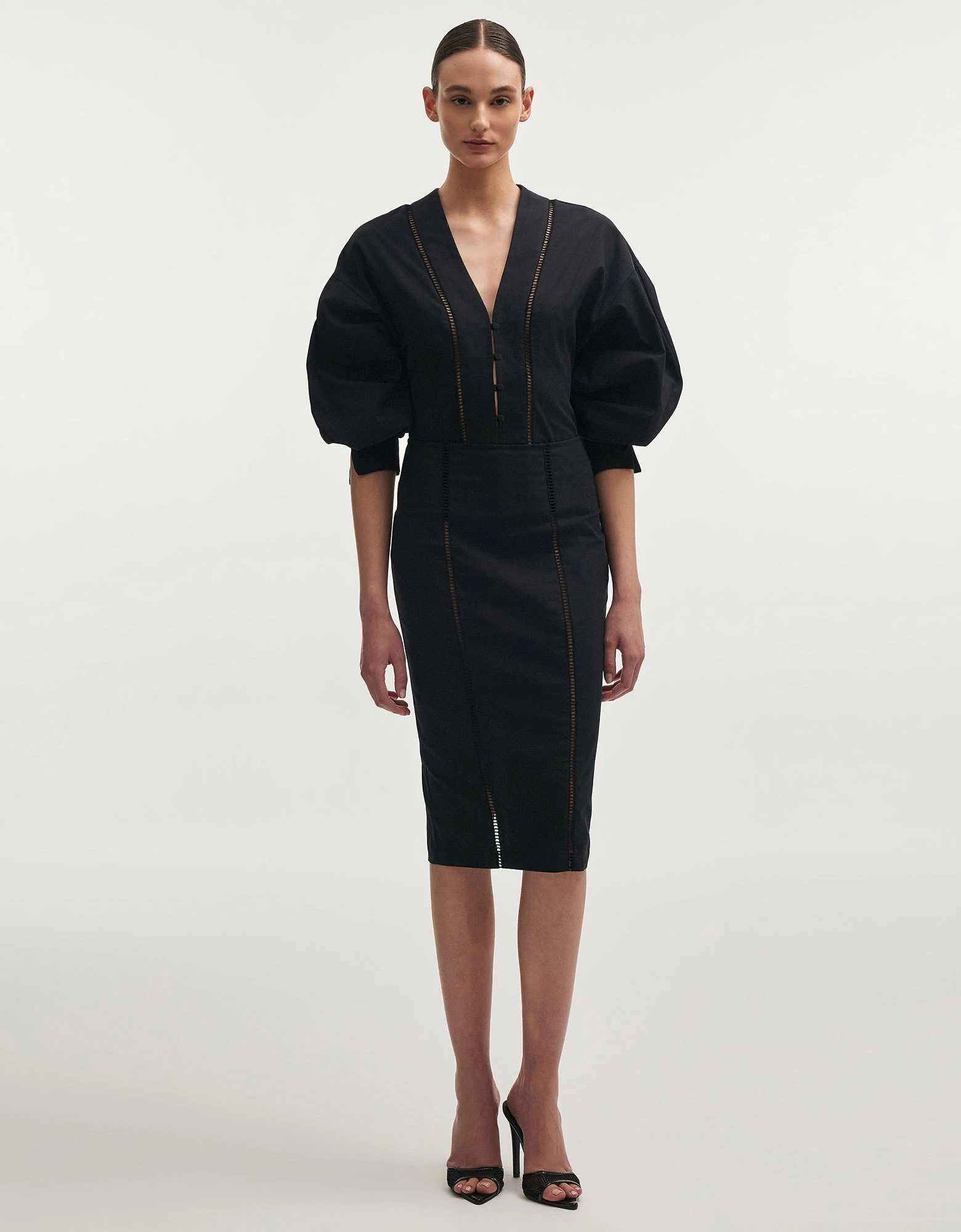 Dama midi skirt black — Nadia Rapti