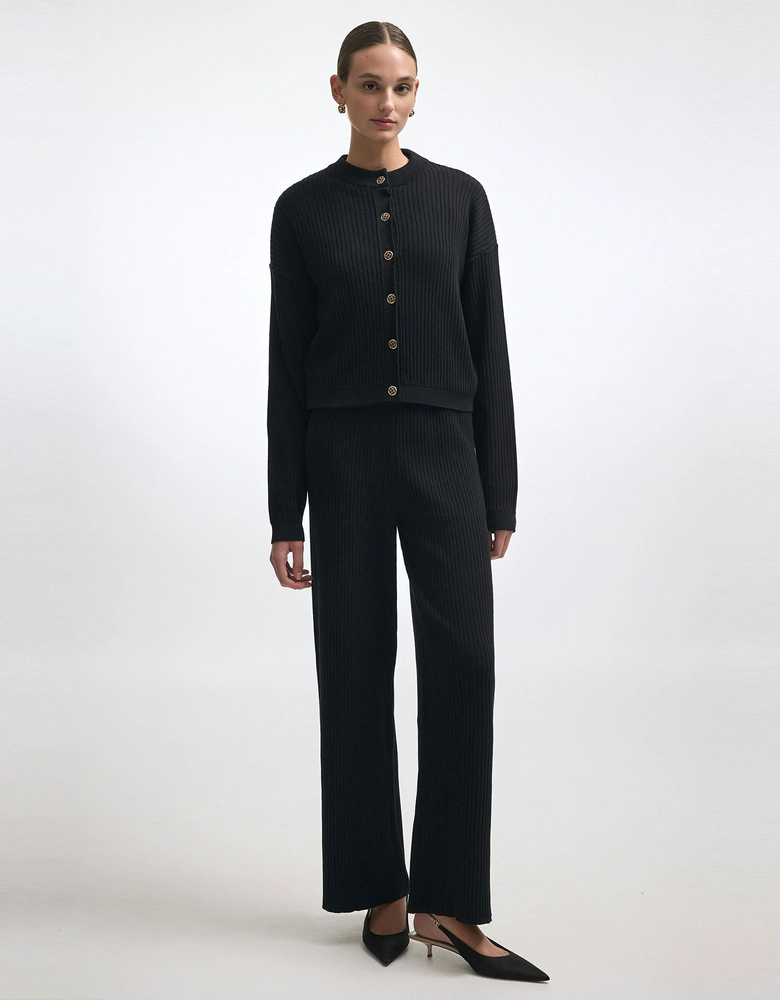 Roxanne knit trousers black — Nadia Rapti