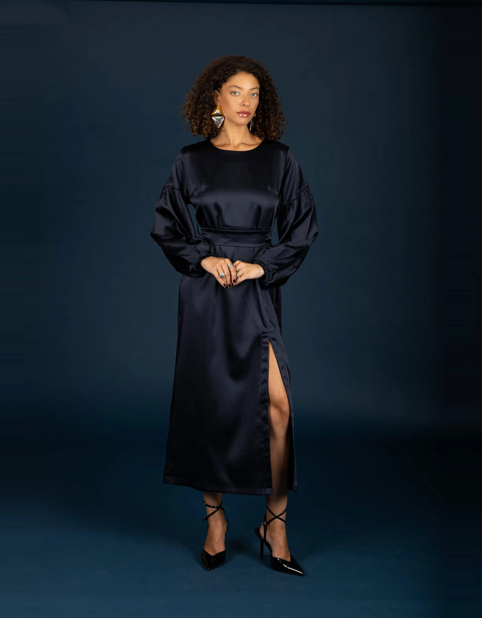 Ericka dress blue — Chaton