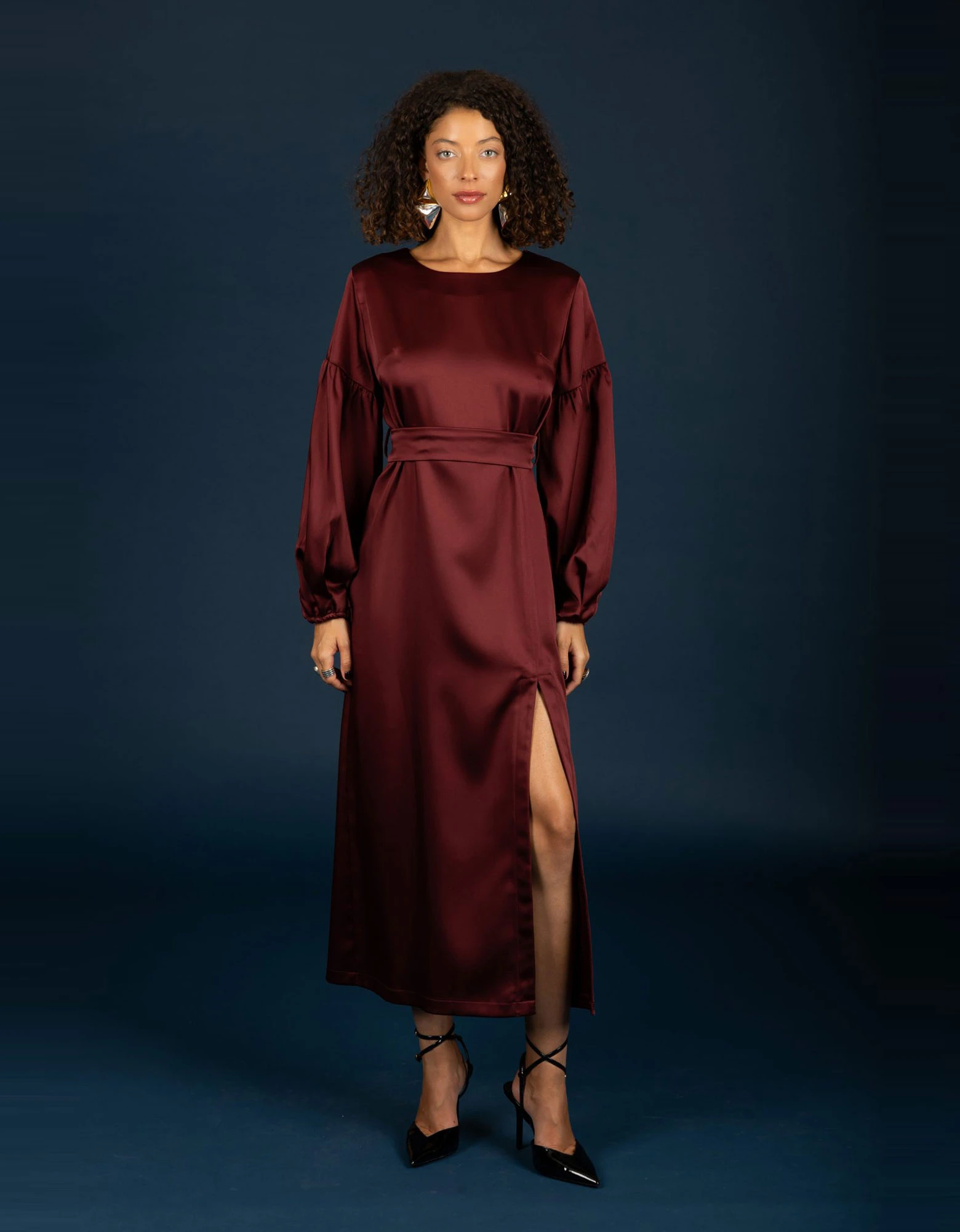 Ericka dress bordeaux — Chaton