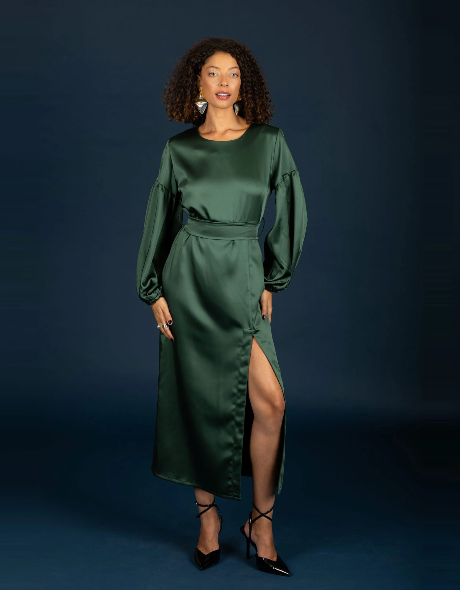 Ericka dress green — Chaton