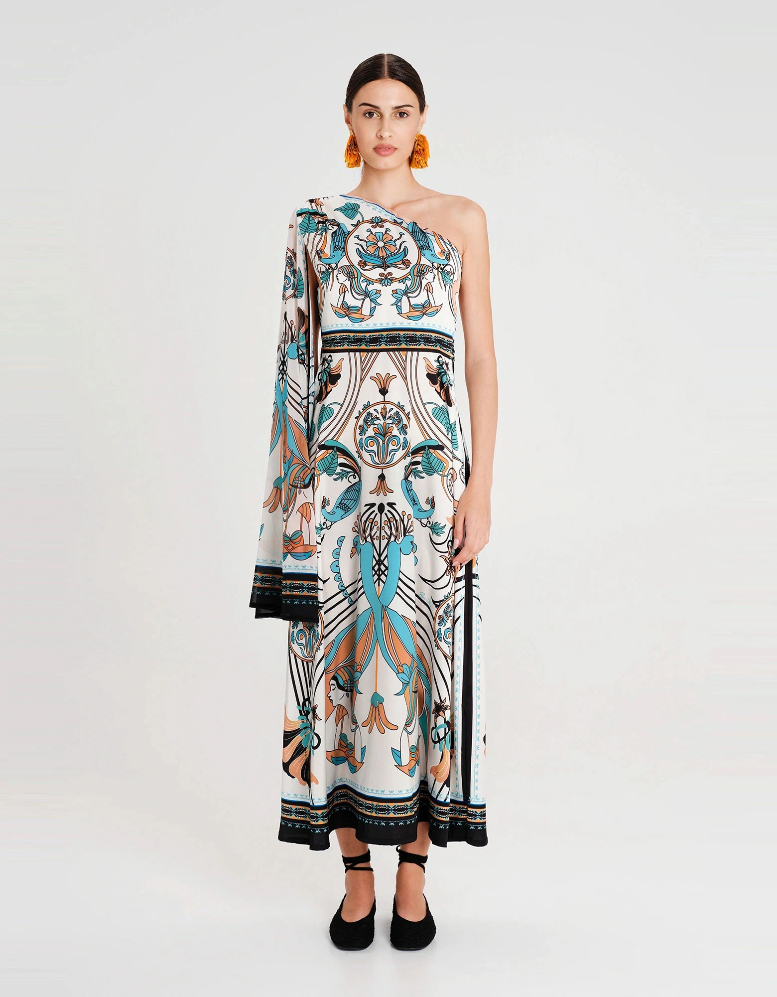 Fountain one shoulder long dress — Peace and Chaos