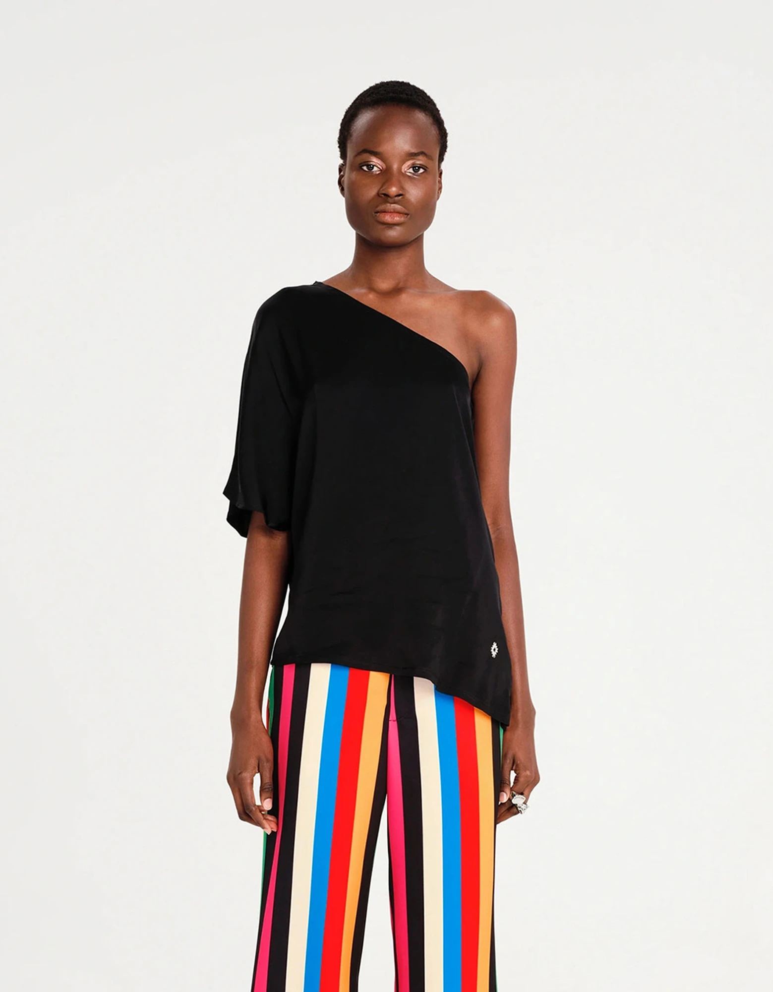 Hymn one shoulder top black — Peace and Chaos