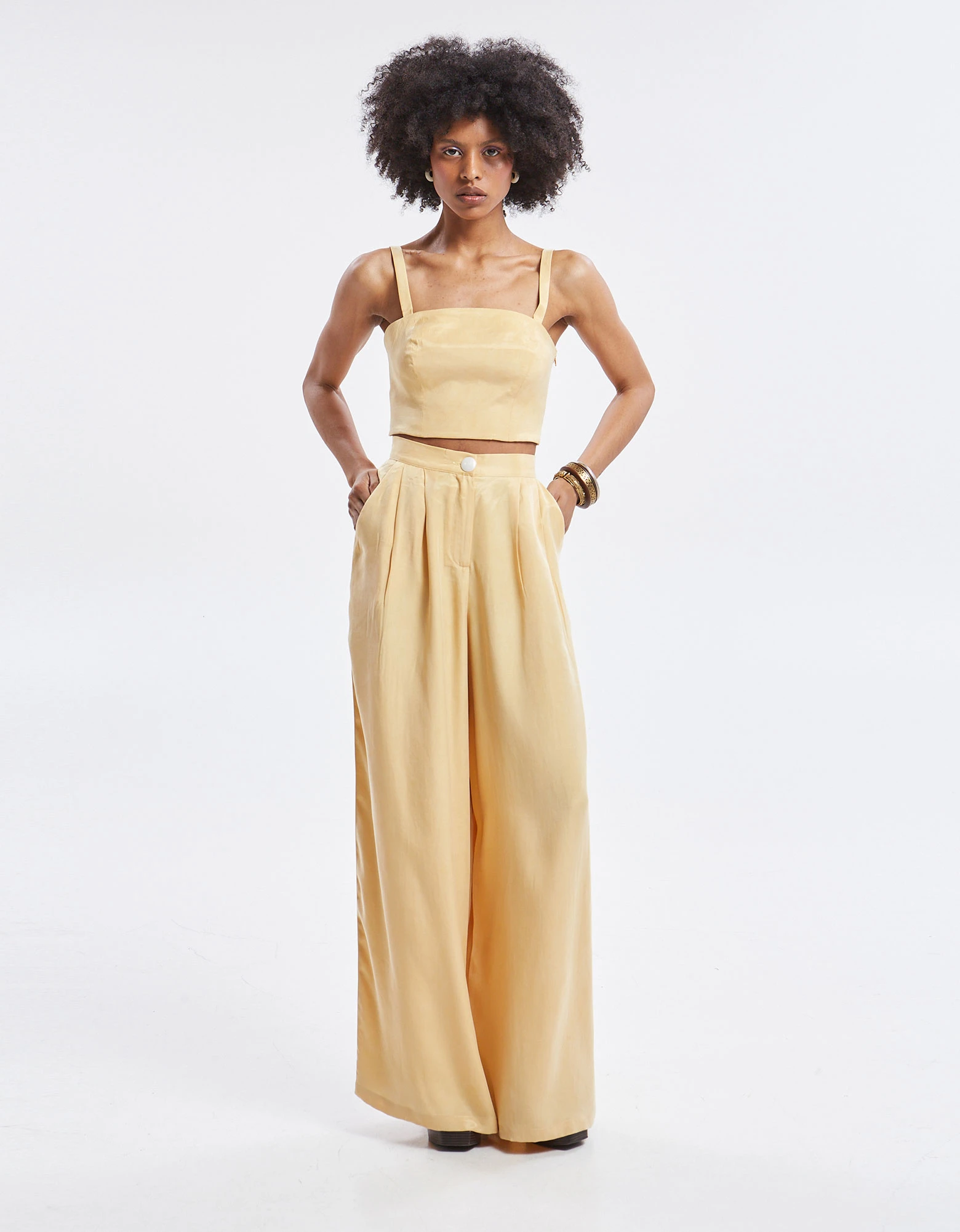 Ilyra wide pants banana — Ananke Clothing