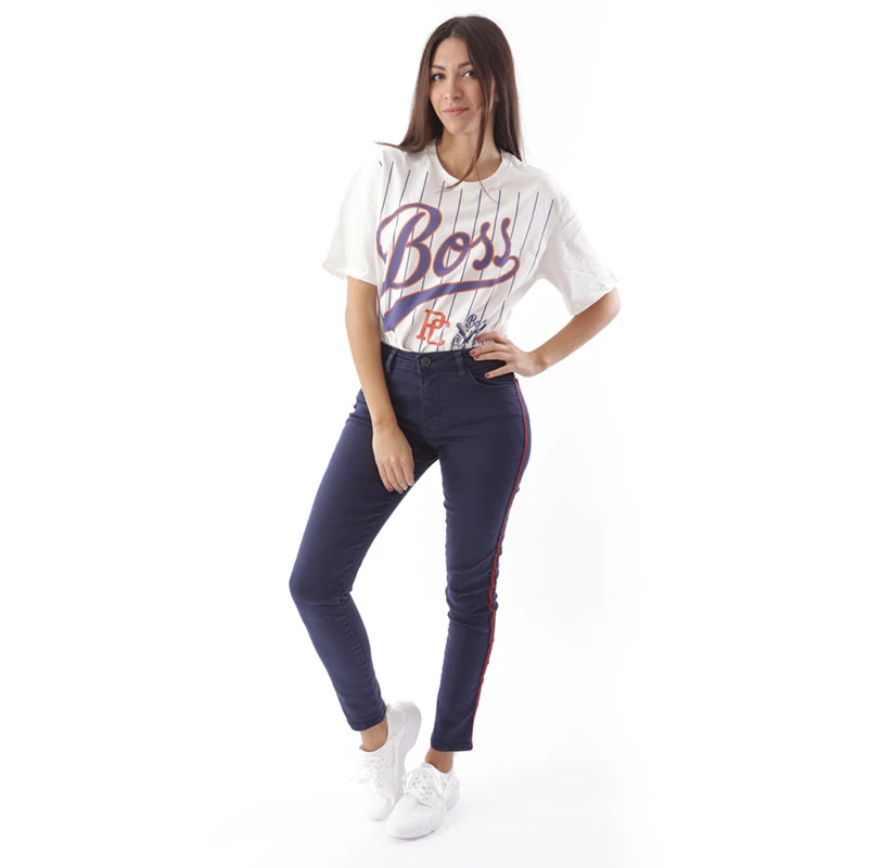 Salt & Pepper Isabel navy blue band trousers — φωτογραφία 1 από 4