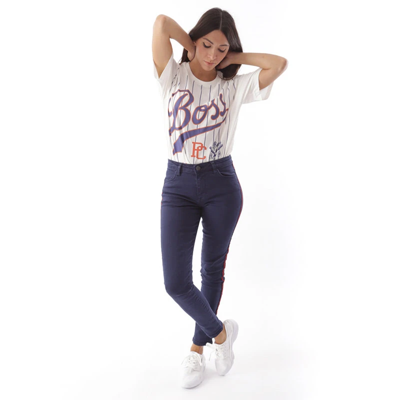 Salt & Pepper Isabel navy blue band trousers — φωτογραφία 2 από 4