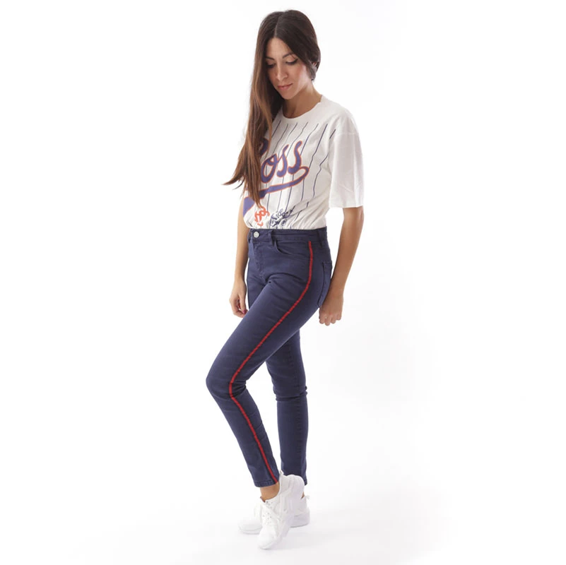 Salt & Pepper Isabel navy blue band trousers — φωτογραφία 4 από 4