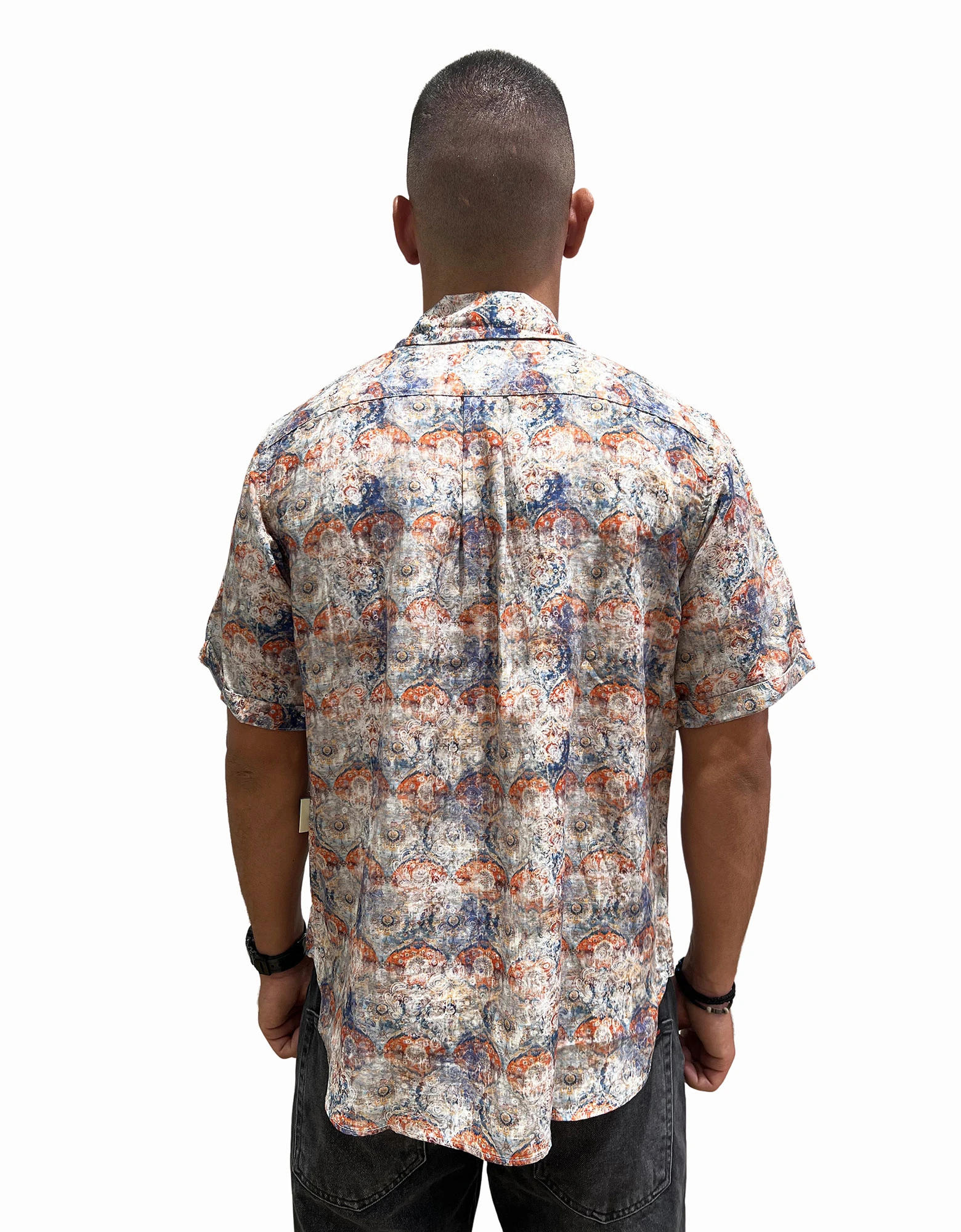 Gianni Lupo Printed shirt blue — photo 5 of 5