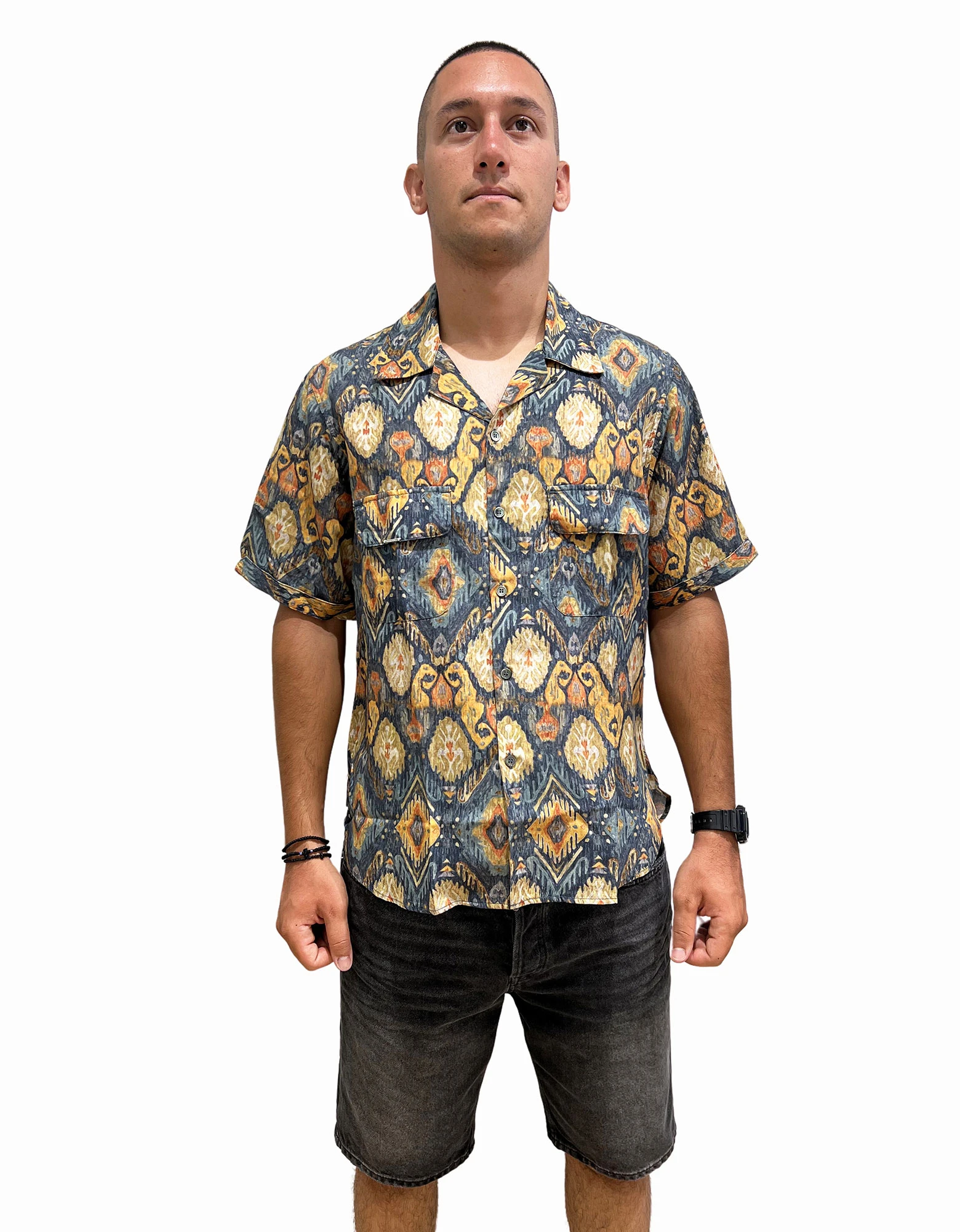 Printed shirt navy — Gianni Lupo