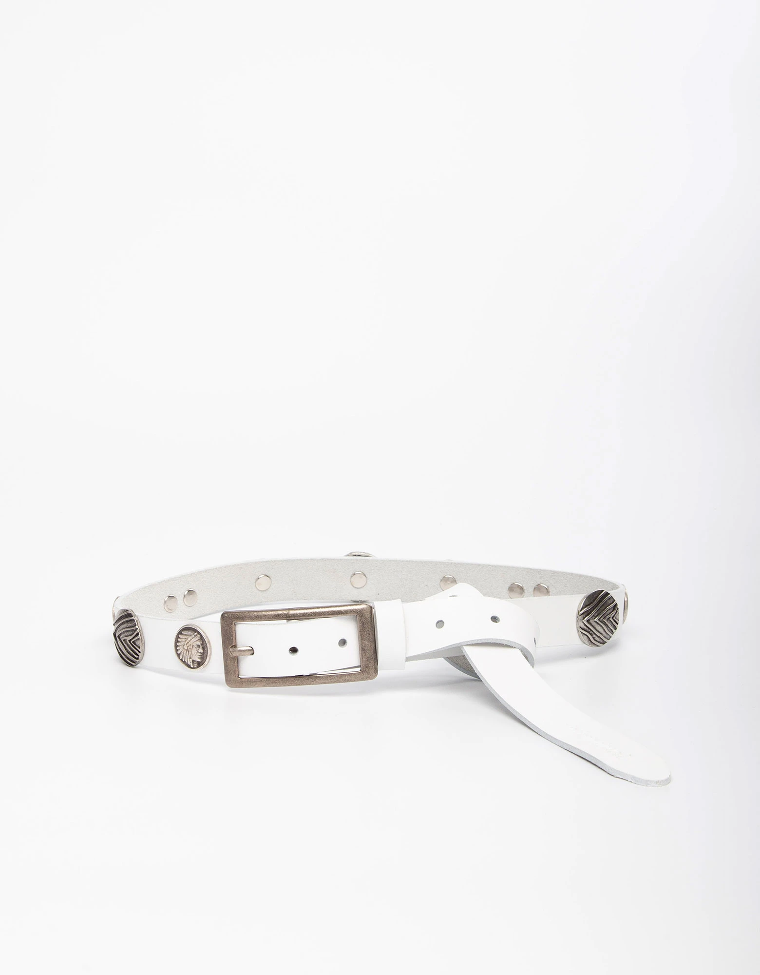 Individual Art Leather Indian summer white belt — φωτογραφία 1 από 2