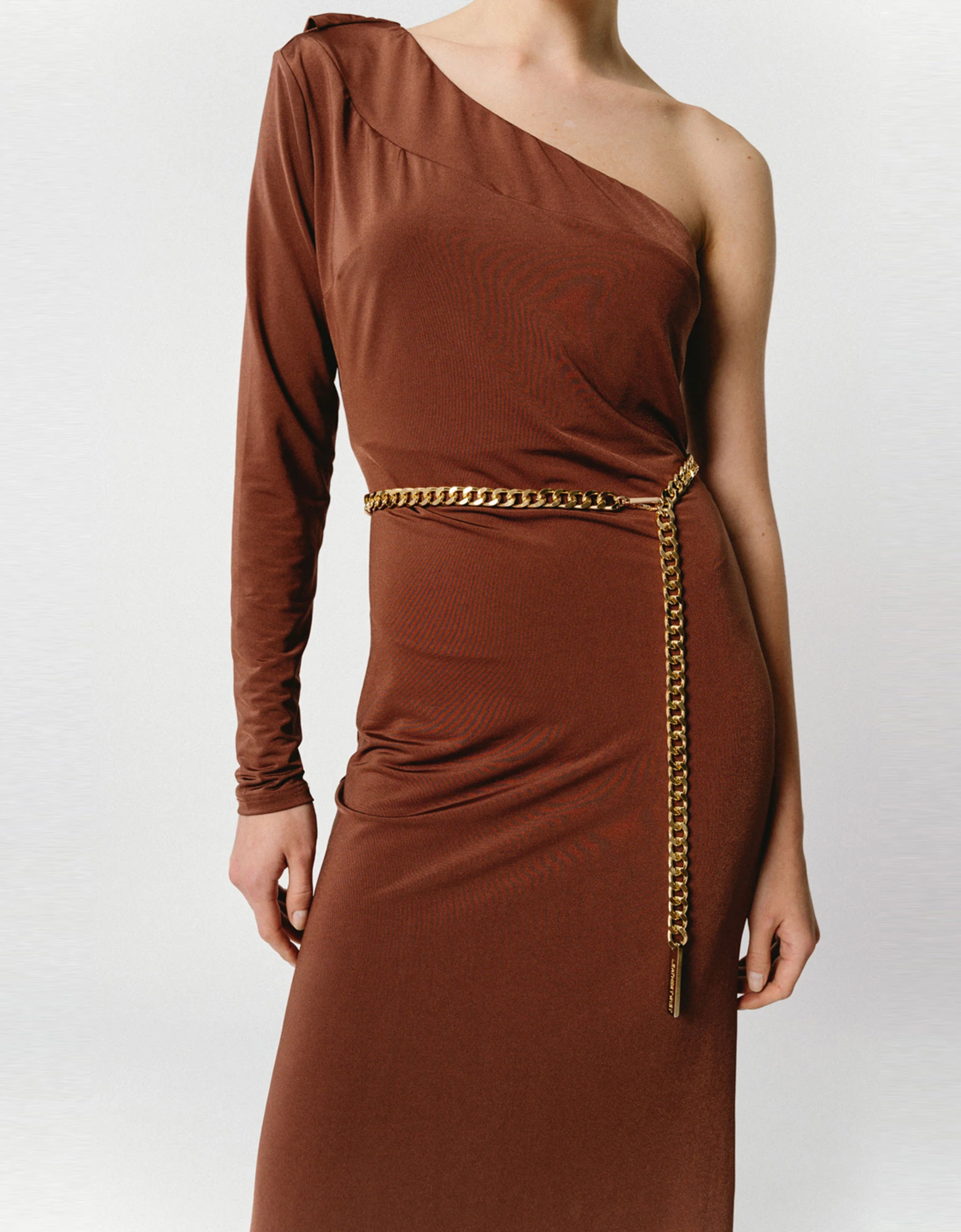 Twist chain belt gold — Leather Twist