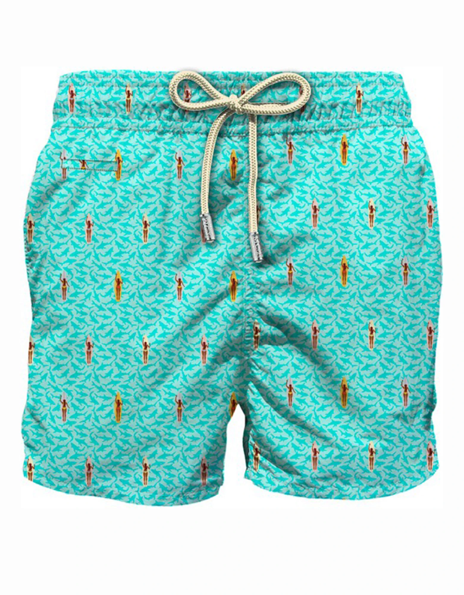 Lighting micro swim shorts with surfer shark print — MC2 Saint Barth