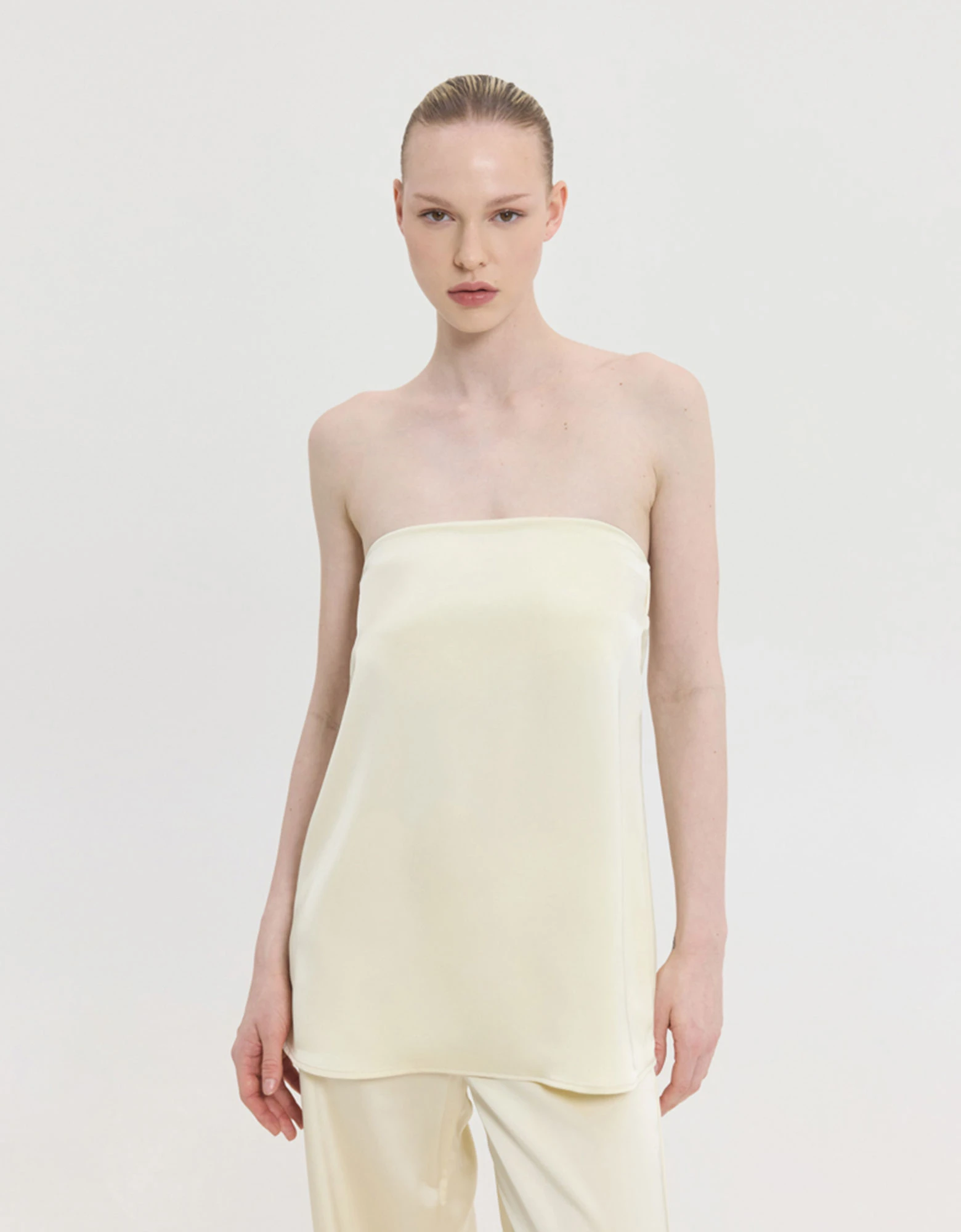 Maira strapless top ocher — Sunset go