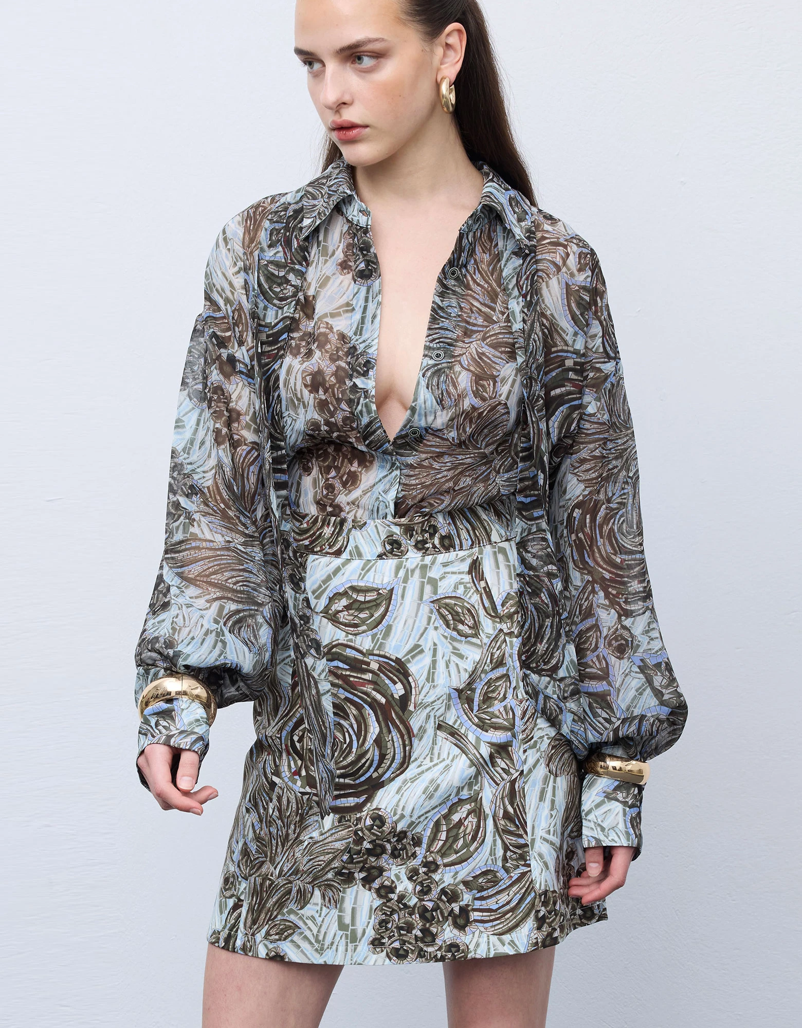 Ciel Concept Mosaic anthesis silver mini skirt — φωτογραφία 7 από 8