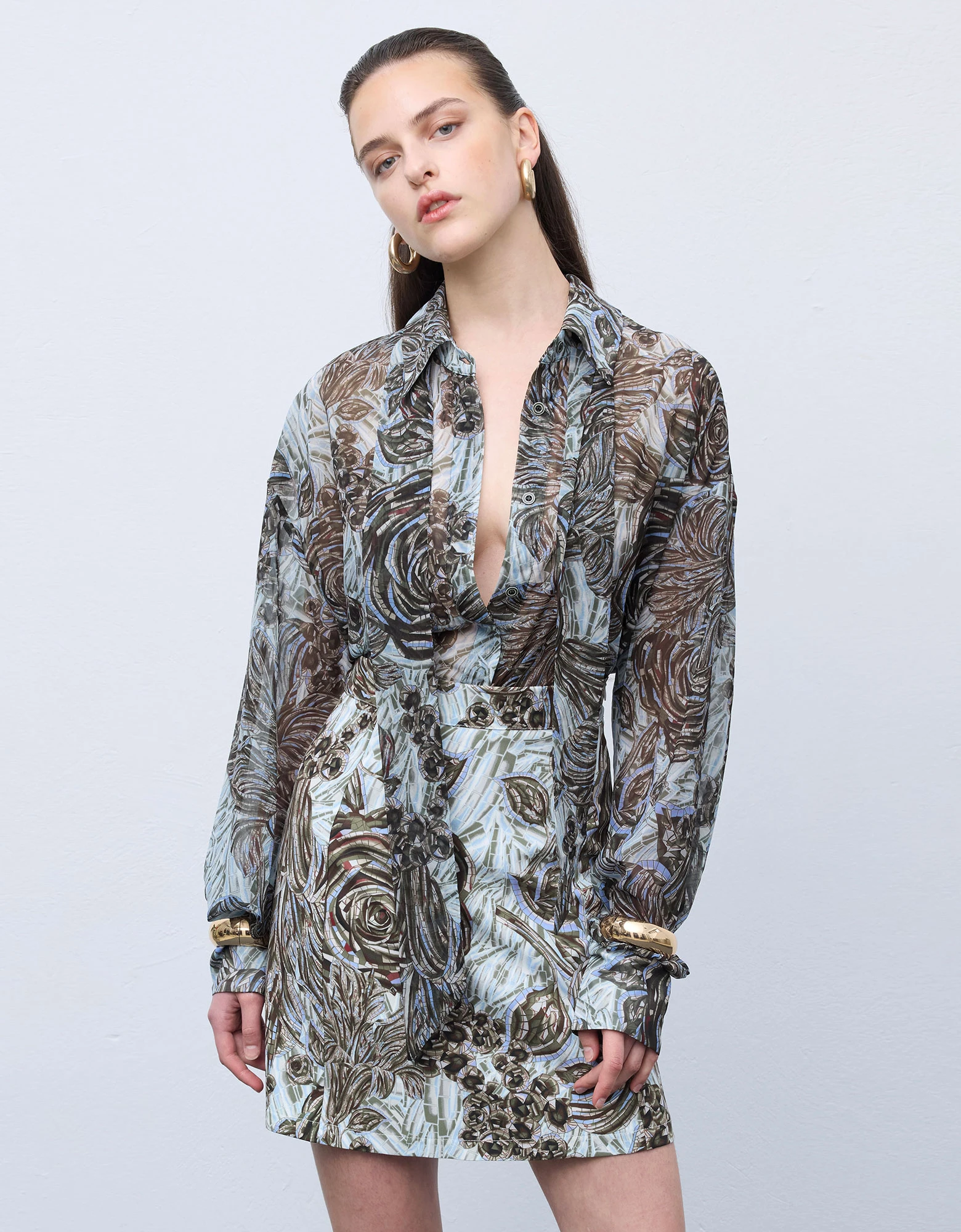 Ciel Concept Mosaic anthesis silver mini skirt — φωτογραφία 8 από 8