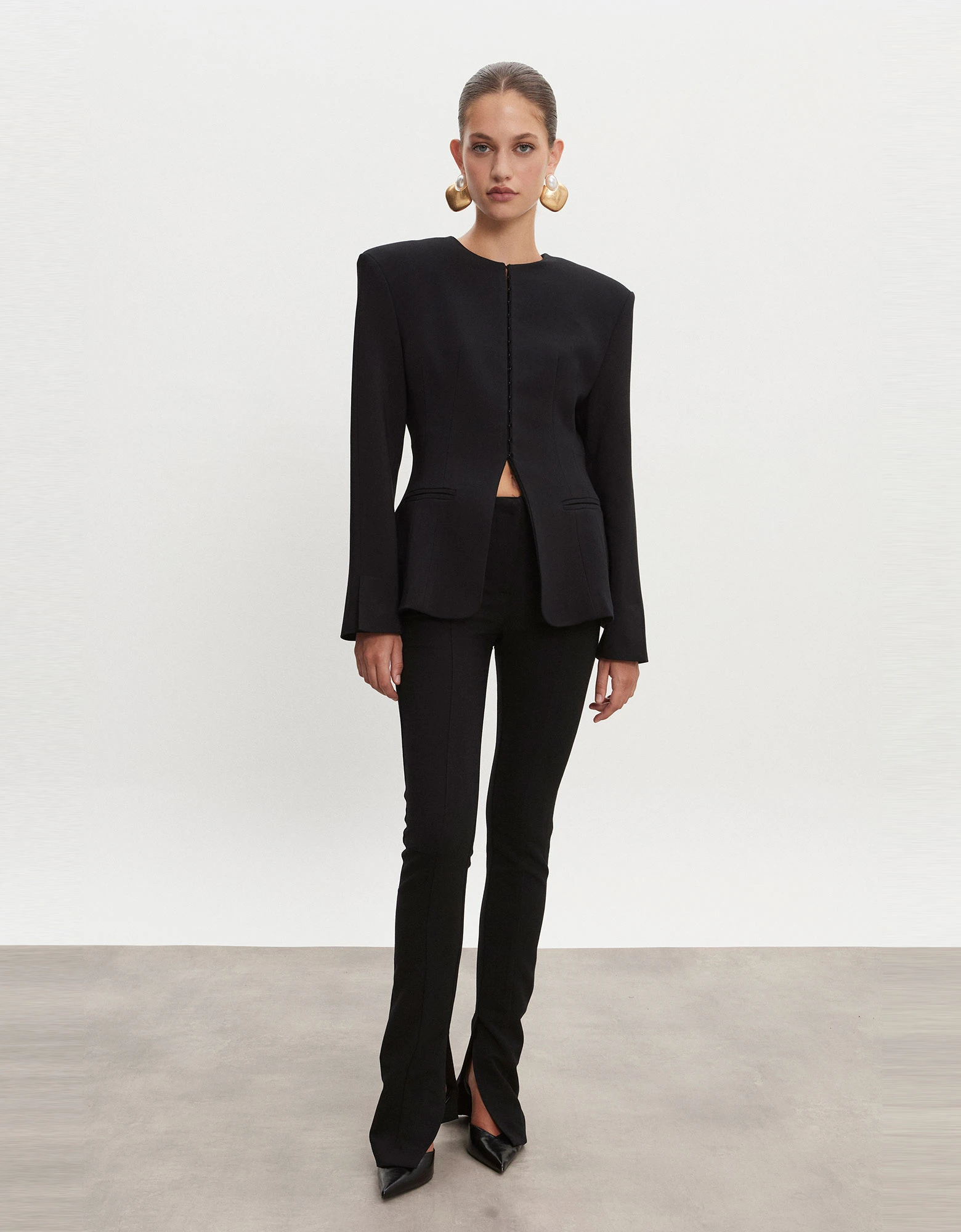 Hourglass skinny trousers black — Nadia Rapti