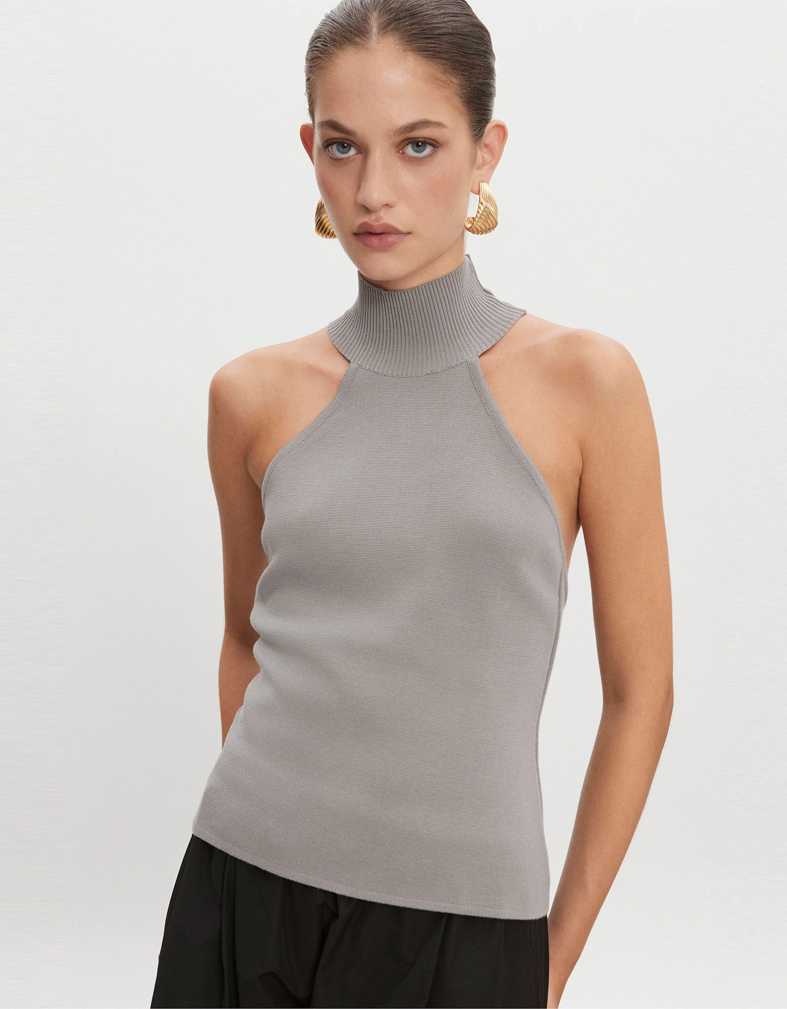 Heaven knitted top grey — Nadia Rapti