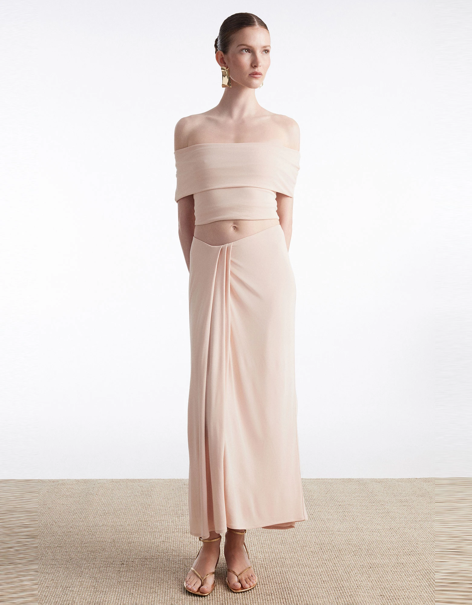 Aria midi skirt pink — Nadia Rapti