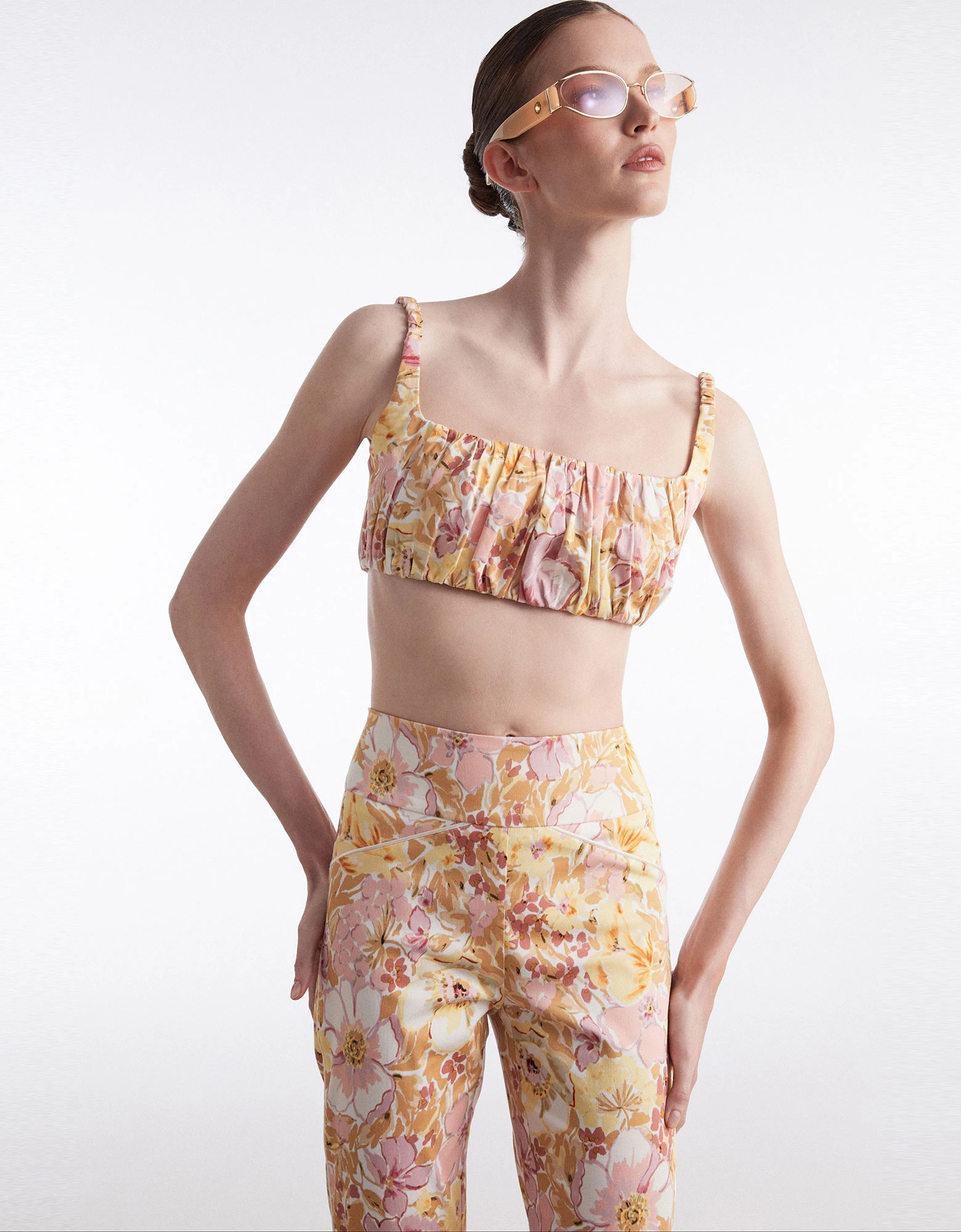 Alice top floral pink — Nadia Rapti