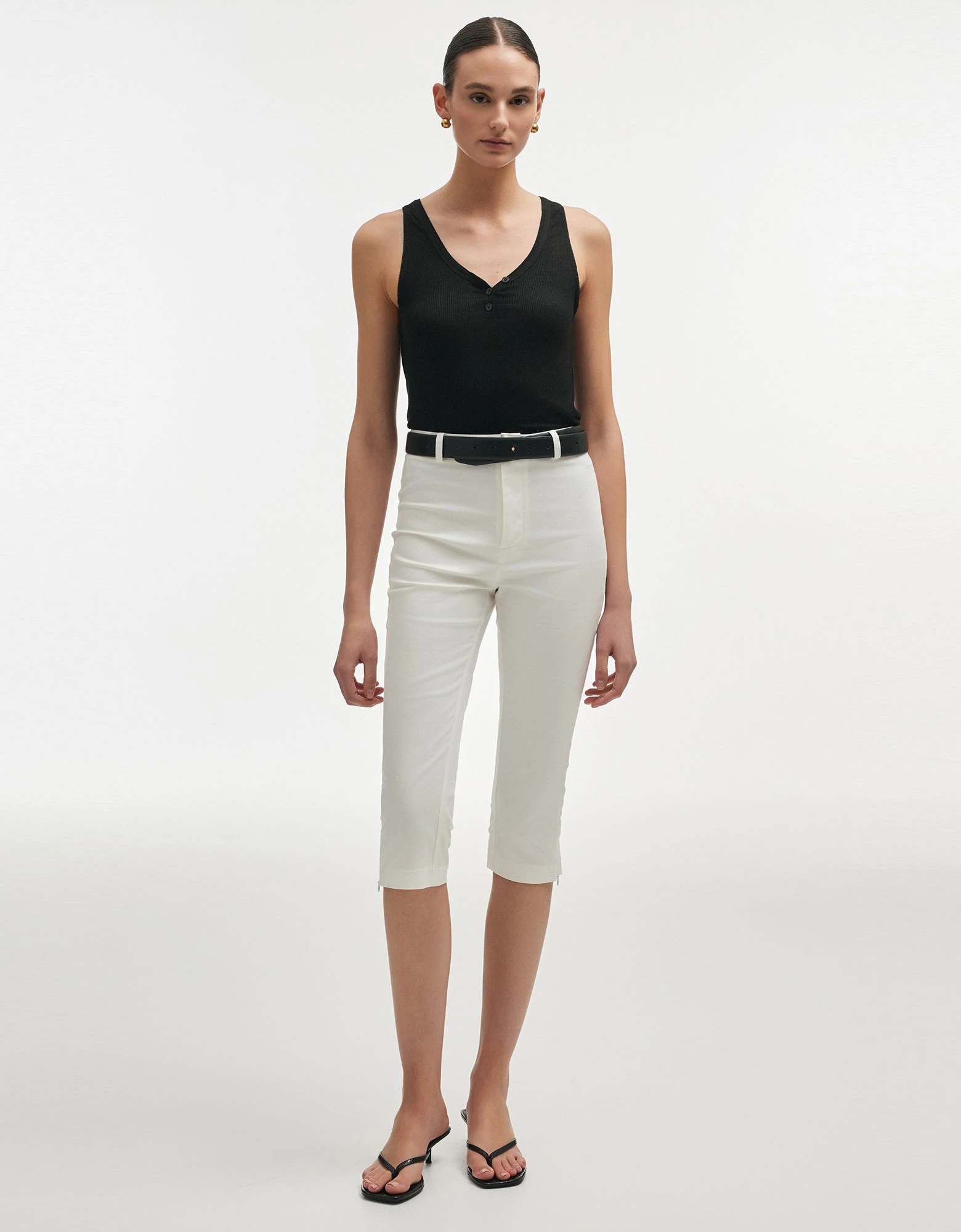 Nadia Rapti Thea leather belt black — φωτογραφία 5 από 5