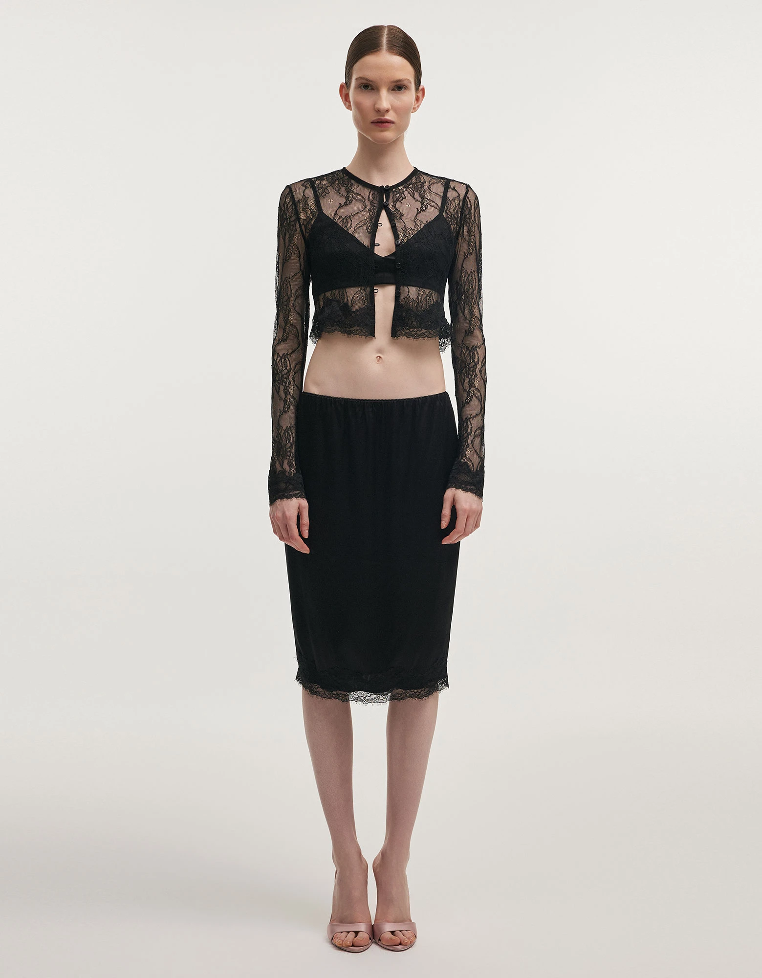 Naia midi skirt black — Nadia Rapti