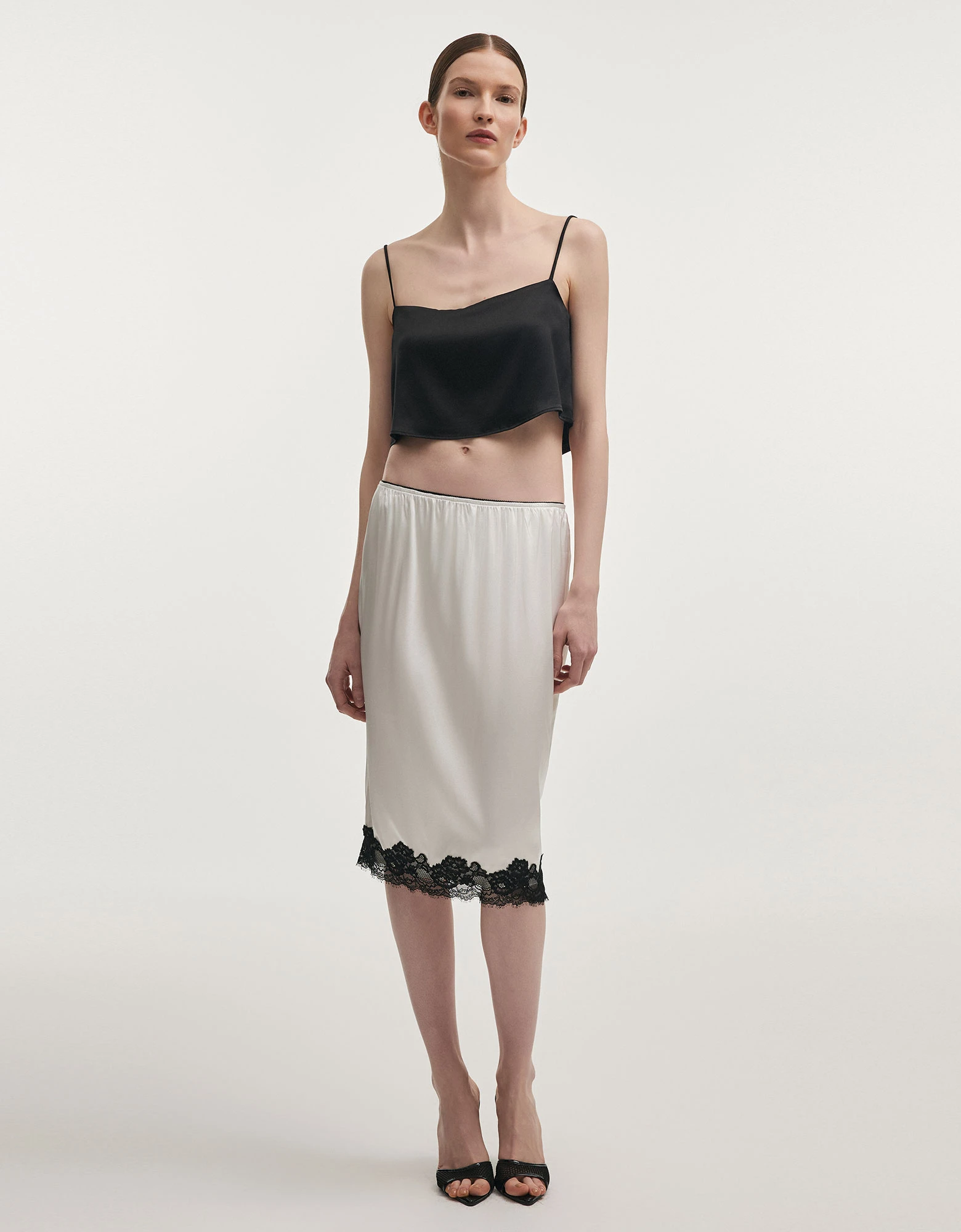 Naia midi skirt white — Nadia Rapti