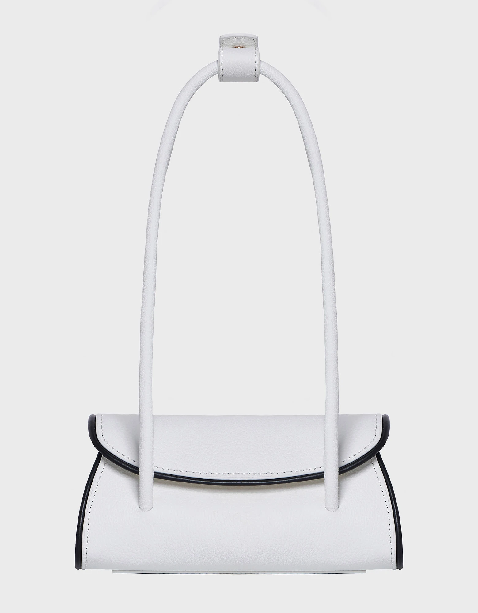 Cruella leather bag white/black — Nadia Rapti