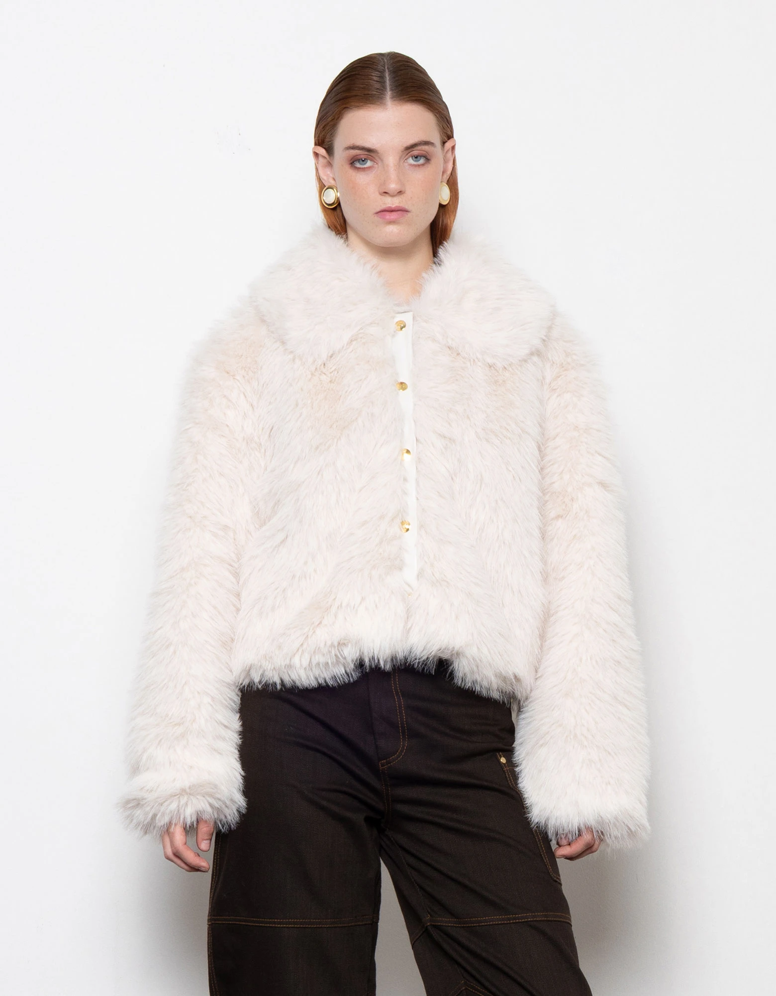 Orellia faux fur off white — Mallory the label