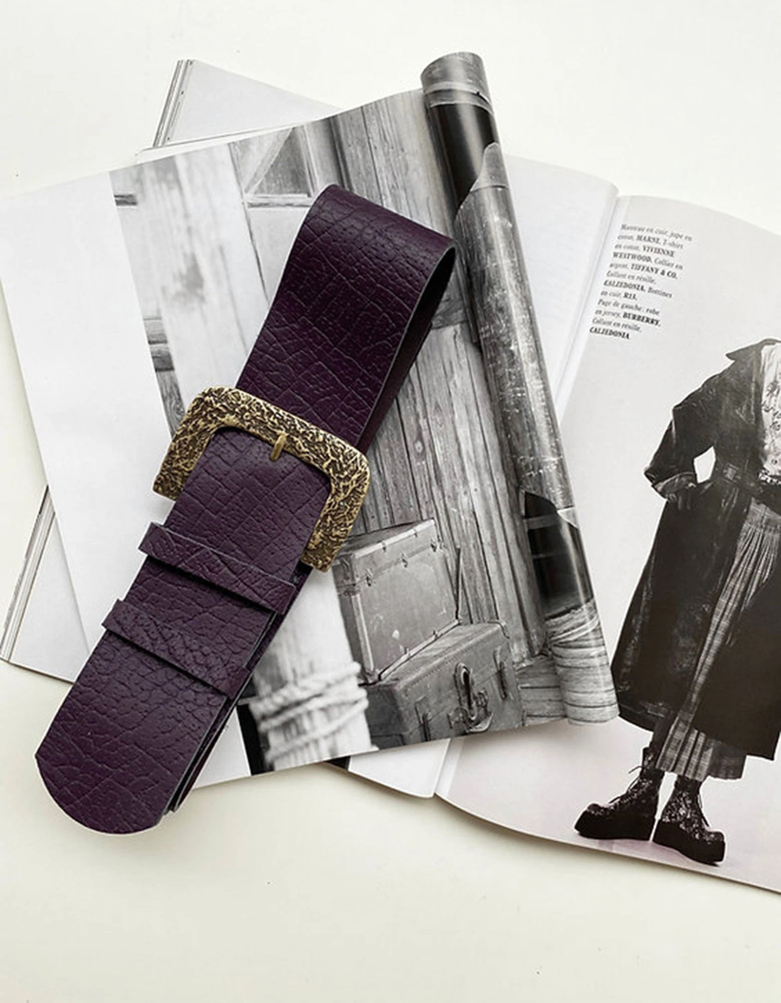 Individual Art Leather Patience belt purple elephant — photo 2 of 5