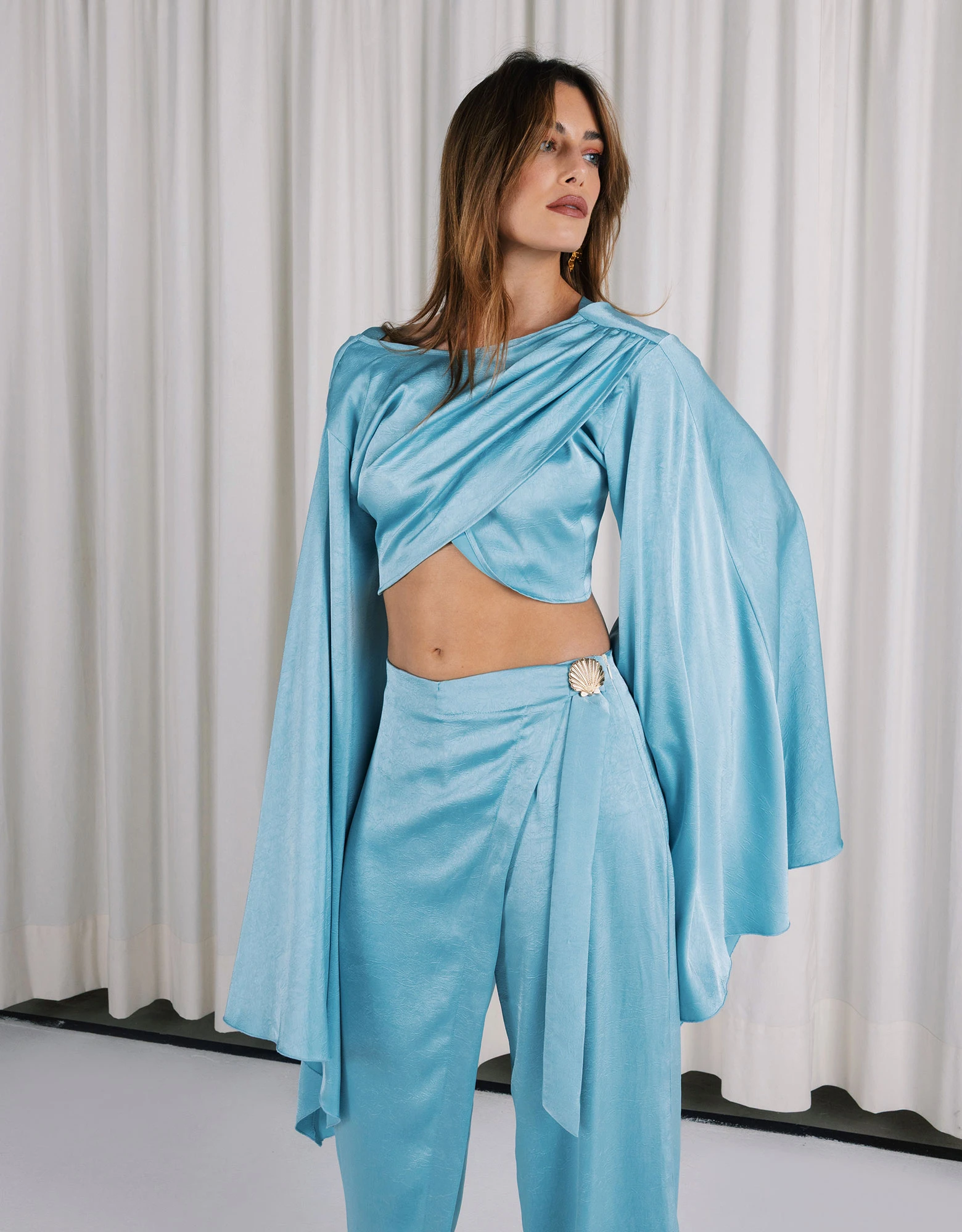 Pelagia pants w/buckle — Abstracto